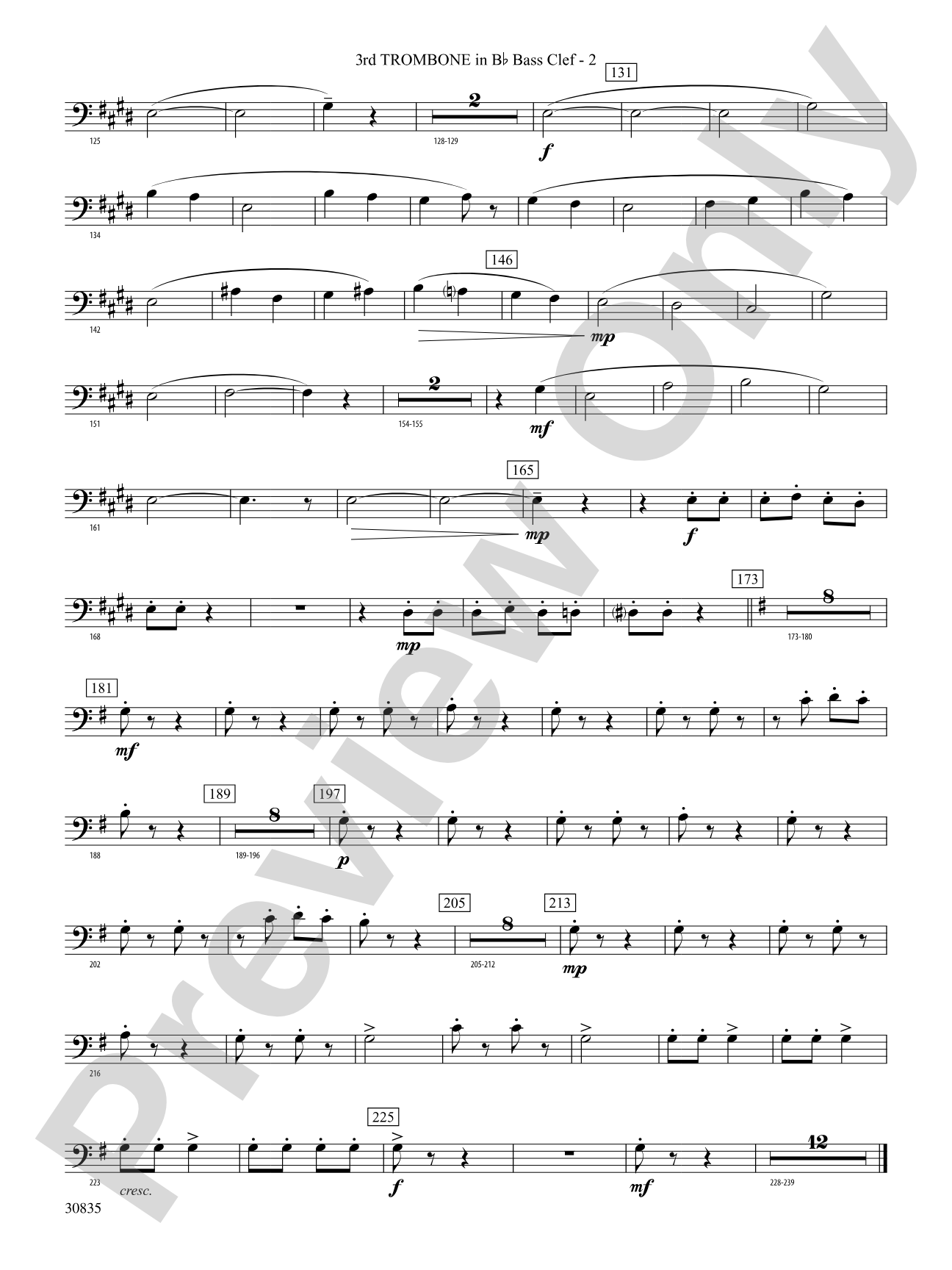 The Wearing of the Green (from the Irish Suite): (wp) 3rd B-flat Trombone B.C.