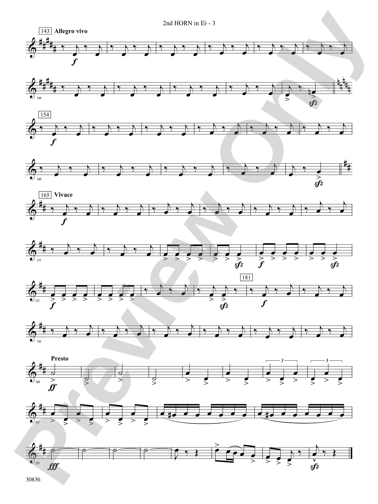The Rakes of Mallow (from the Irish Suite): (wp) 2nd Horn in E-flat