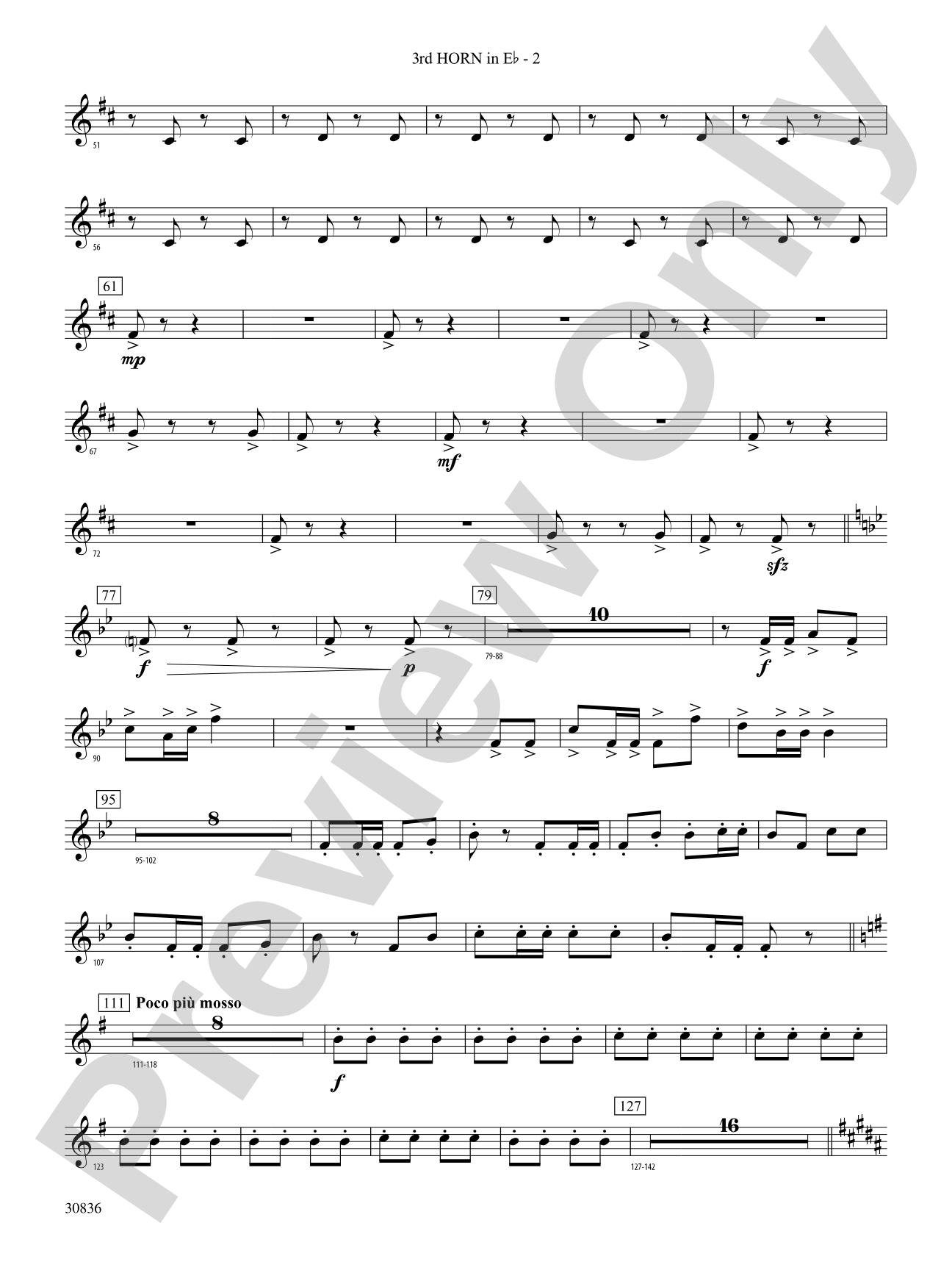 The Rakes of Mallow (from the Irish Suite): (wp) 3rd Horn in E-flat