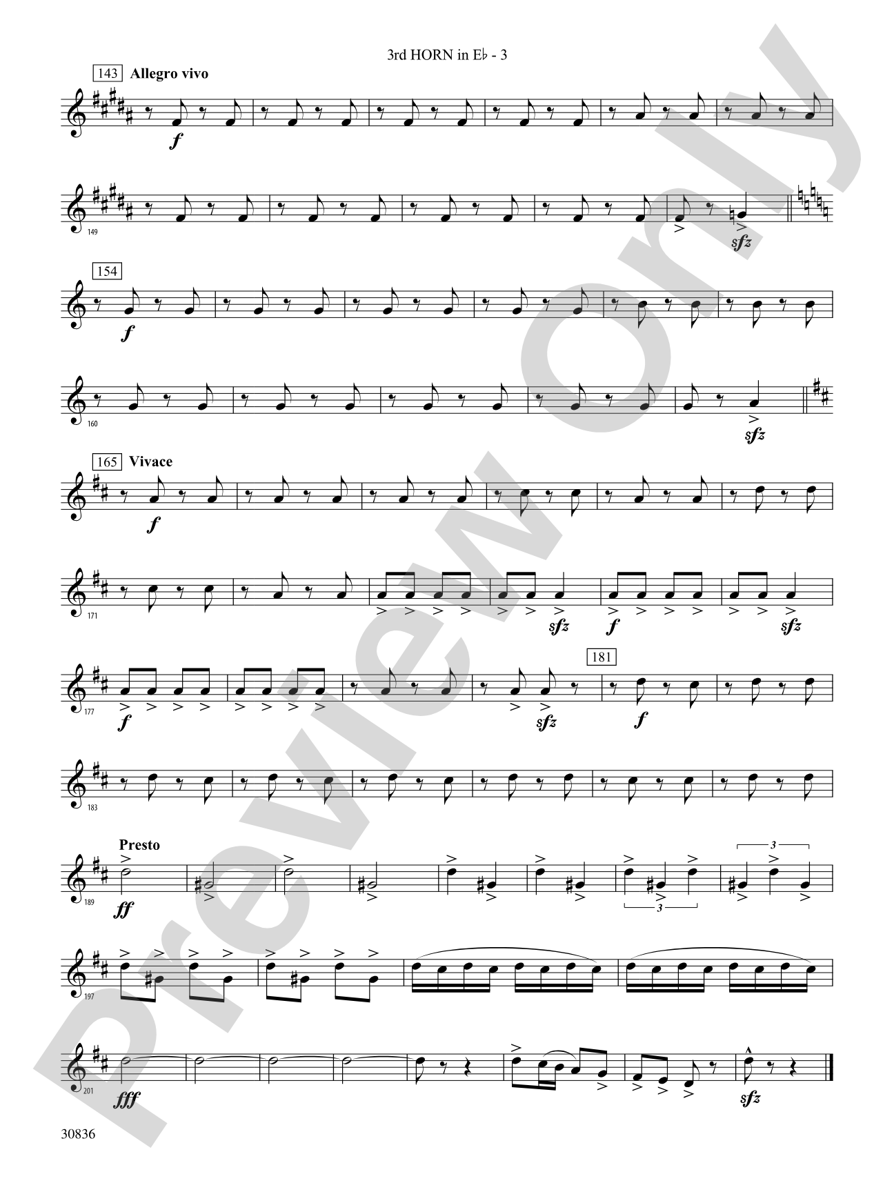 The Rakes of Mallow (from the Irish Suite): (wp) 3rd Horn in E-flat