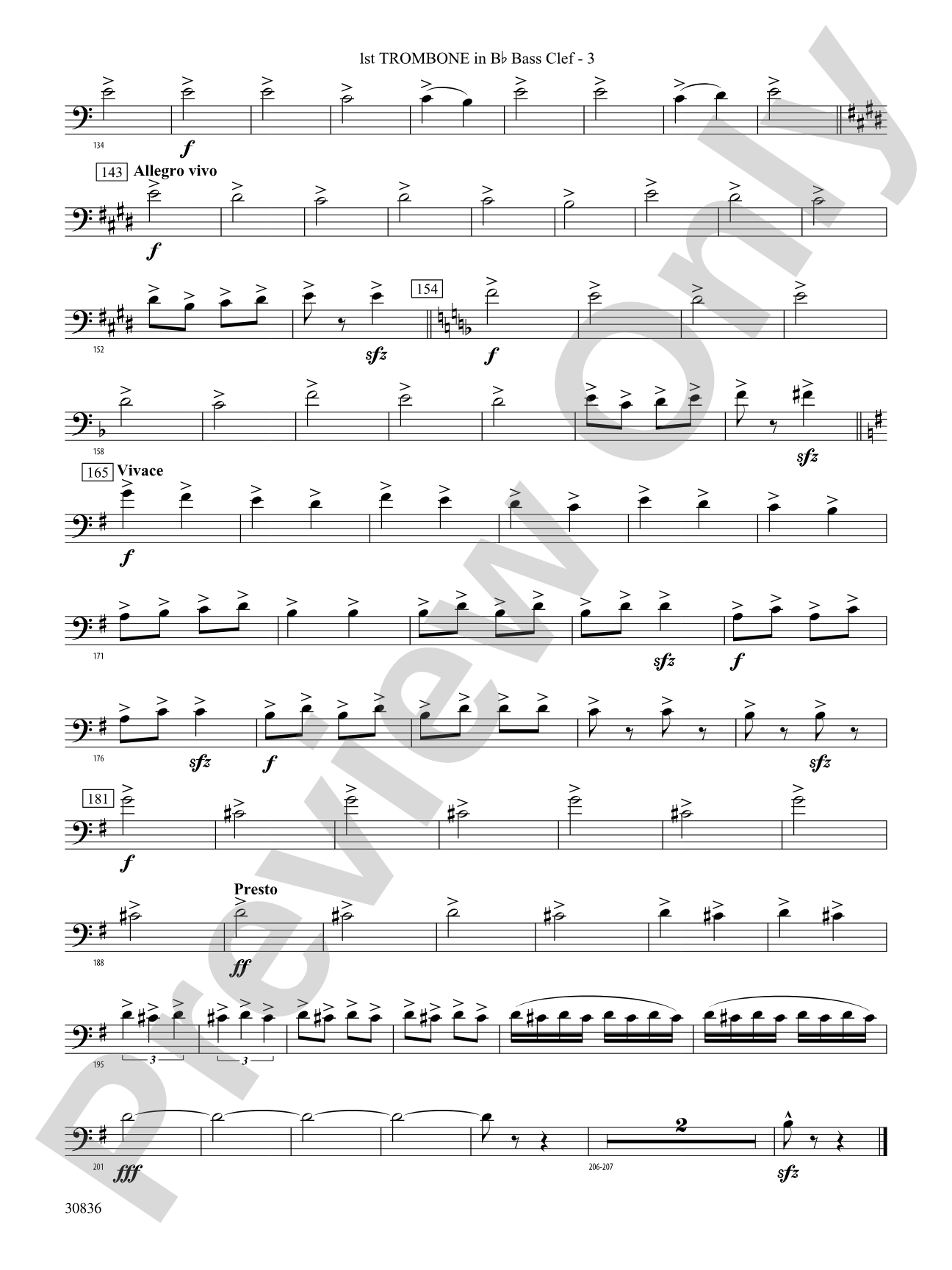 The Rakes of Mallow (from the Irish Suite): (wp) 1st B-flat Trombone B.C.