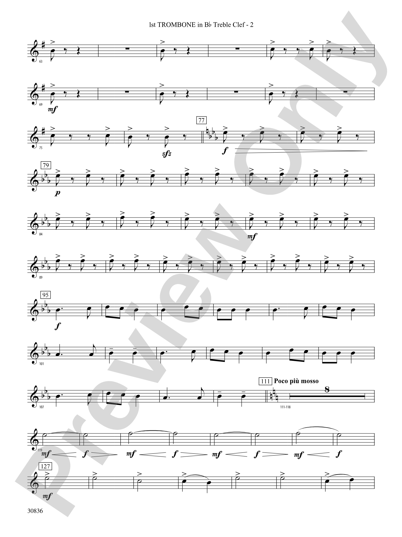 The Rakes of Mallow (from the Irish Suite): (wp) 1st B-flat Trombone T.C.