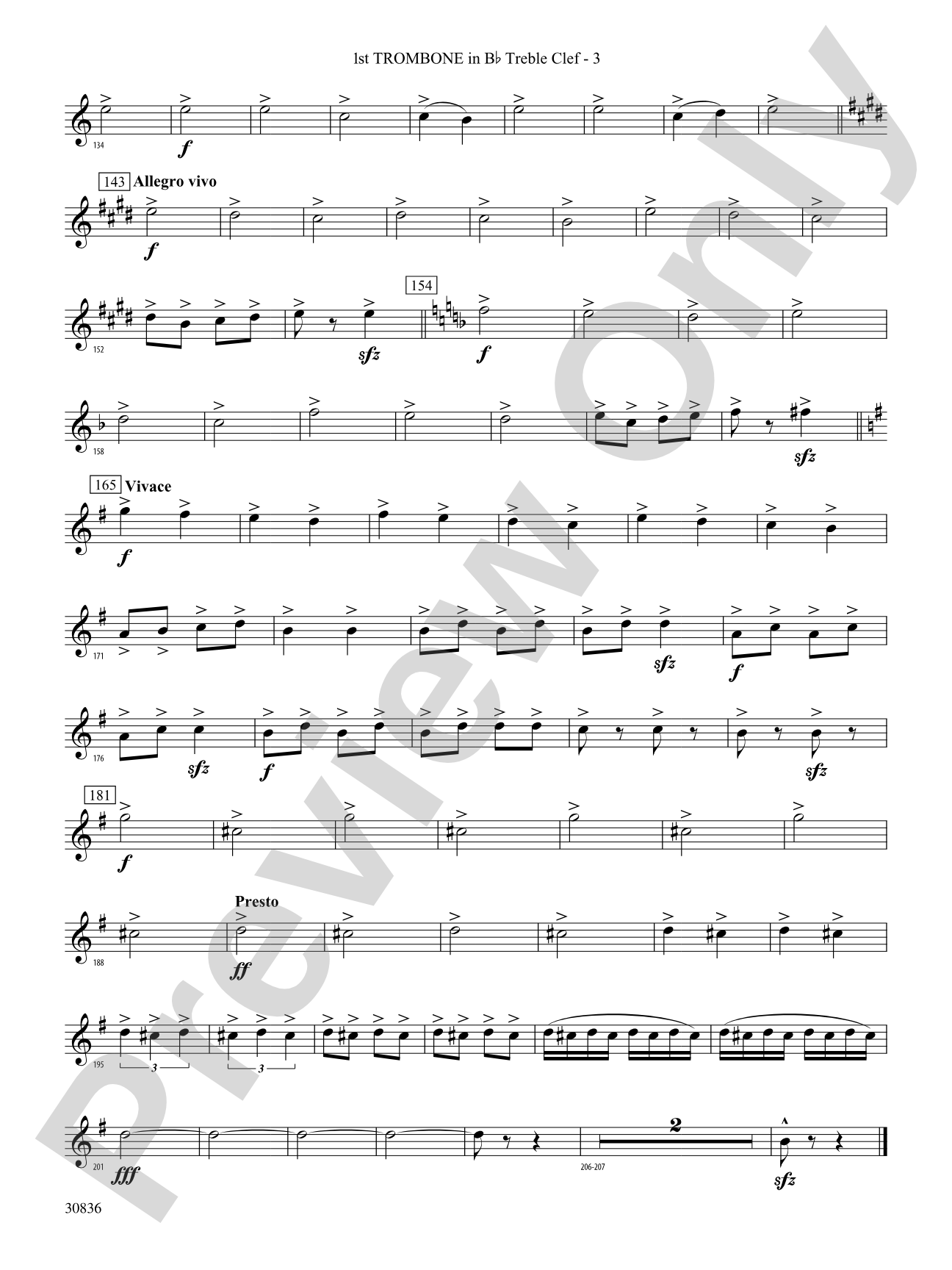 The Rakes of Mallow (from the Irish Suite): (wp) 1st B-flat Trombone T.C.