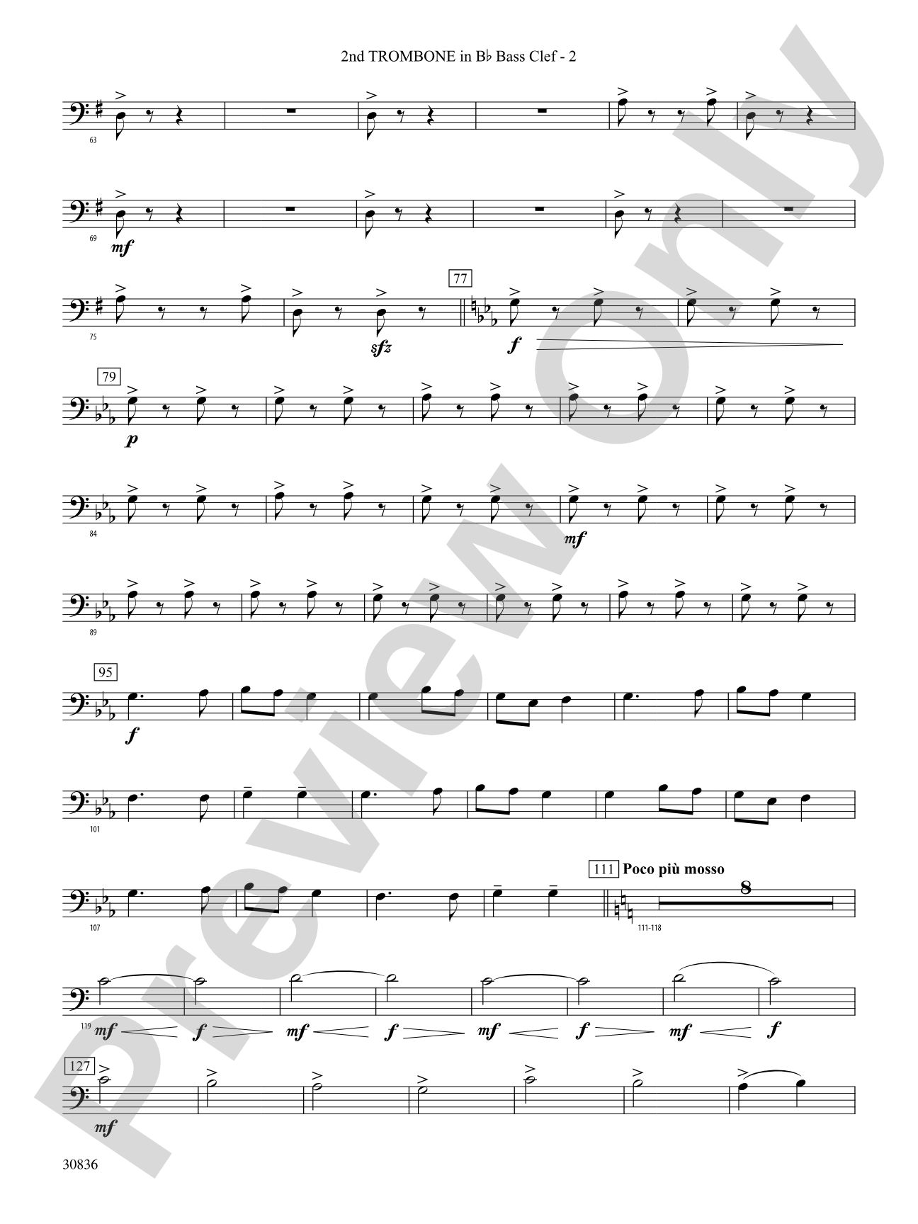 The Rakes of Mallow (from the Irish Suite): (wp) 2nd B-flat Trombone B.C.