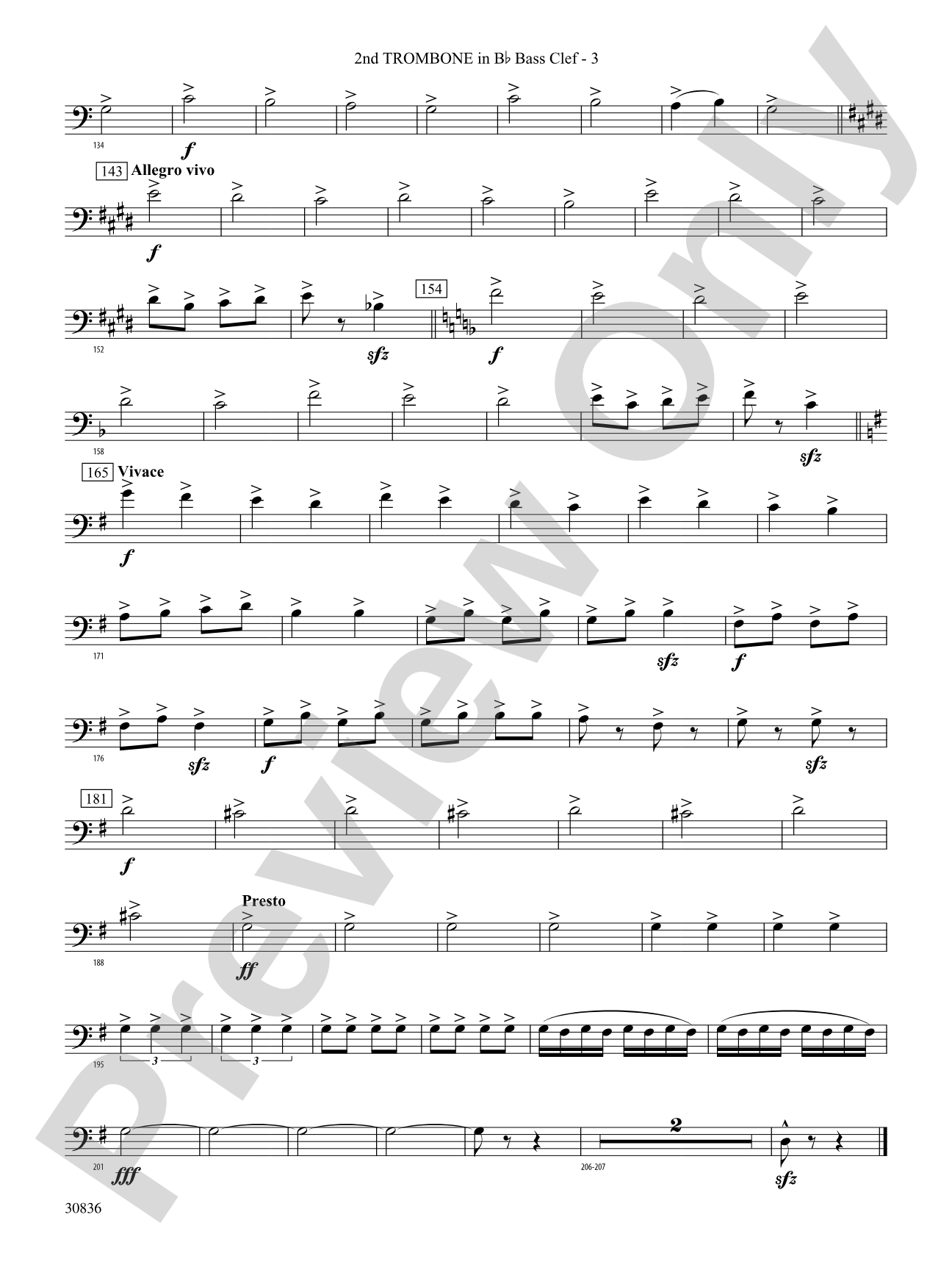 The Rakes of Mallow (from the Irish Suite): (wp) 2nd B-flat Trombone B.C.