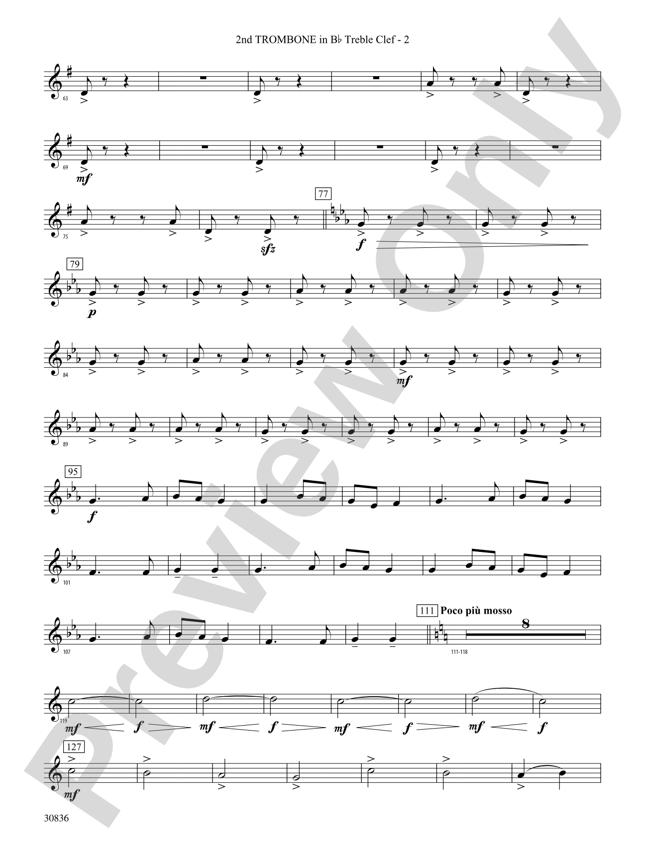 The Rakes of Mallow (from the Irish Suite): (wp) 2nd B-flat Trombone T.C.