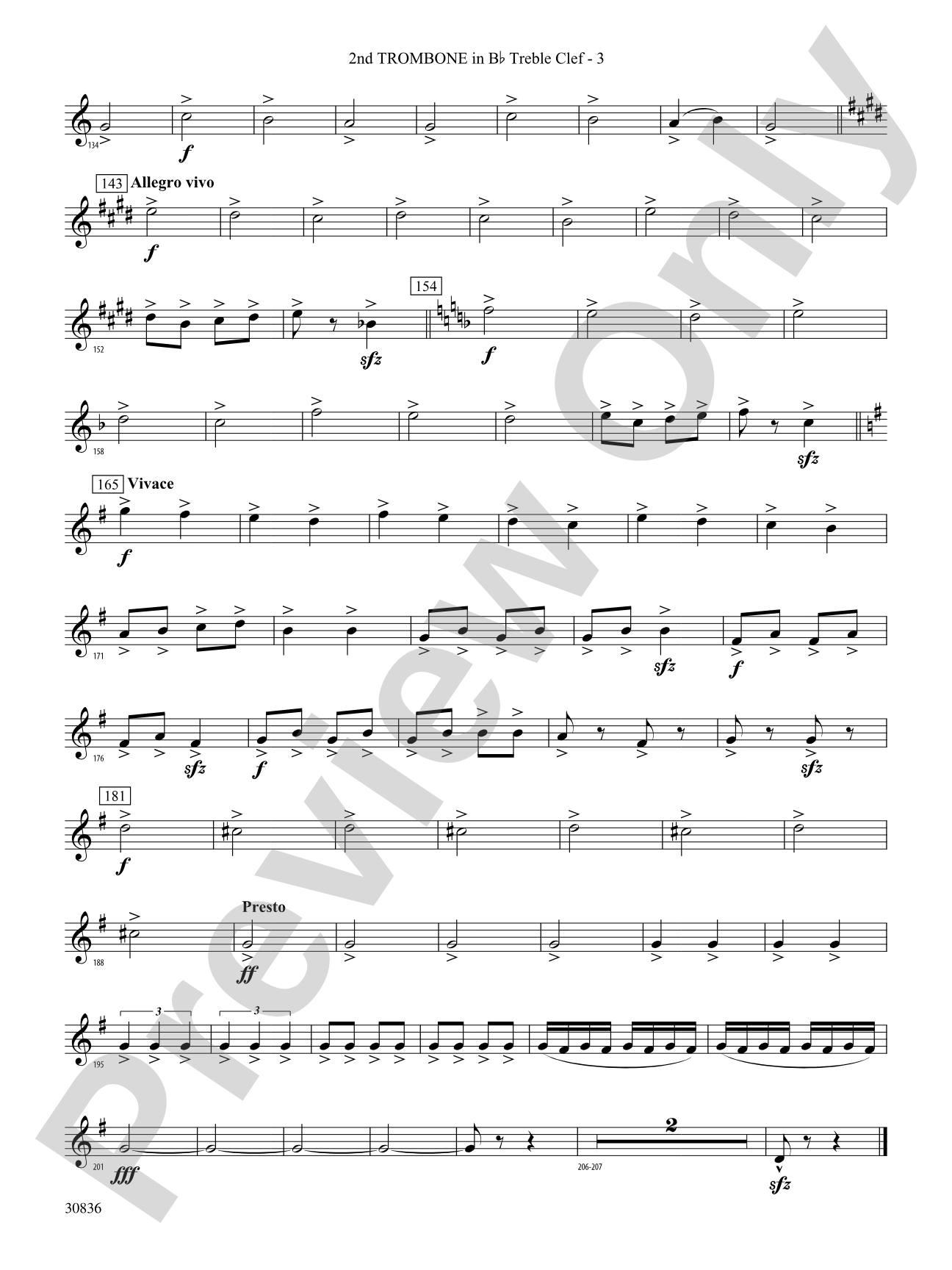 The Rakes of Mallow (from the Irish Suite): (wp) 2nd B-flat Trombone T.C.