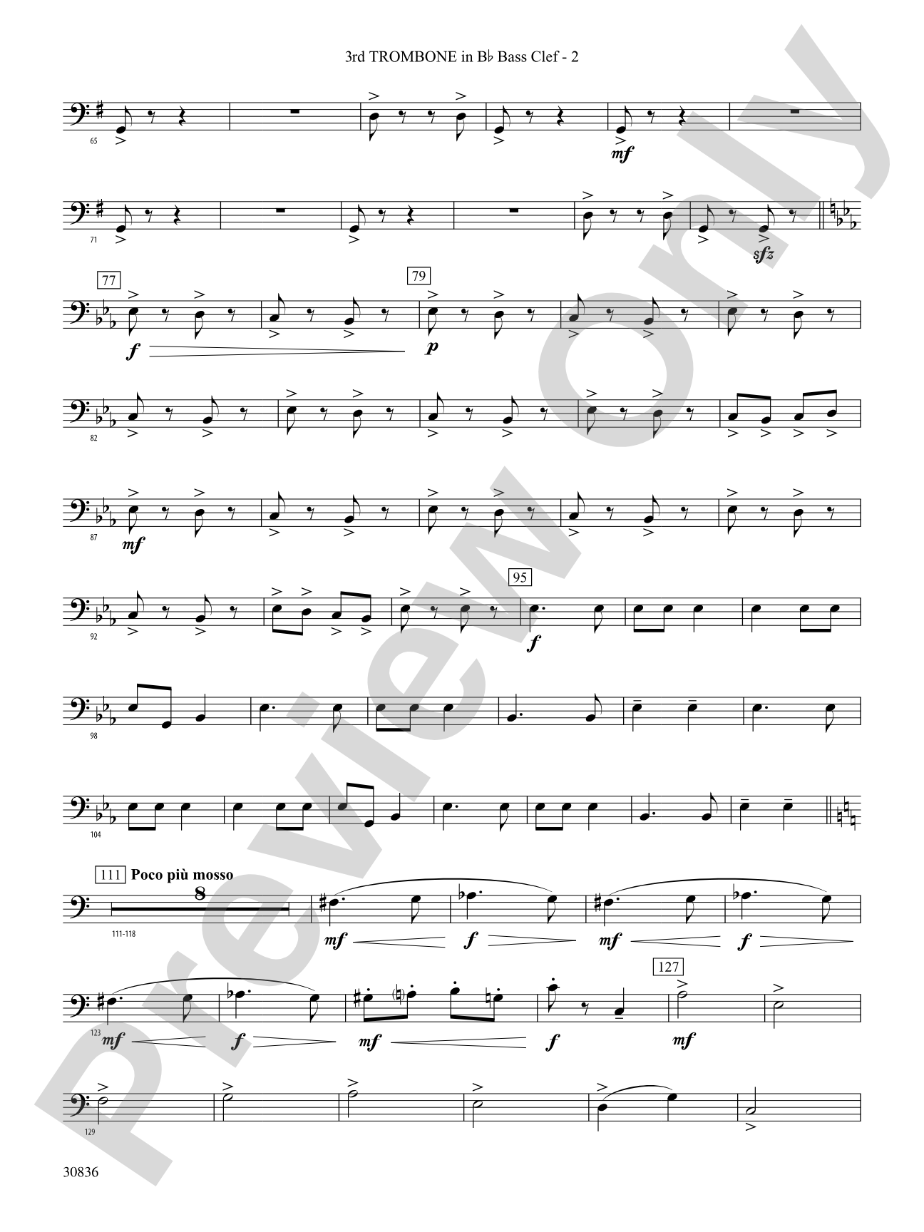 The Rakes of Mallow (from the Irish Suite): (wp) 3rd B-flat Trombone B.C.