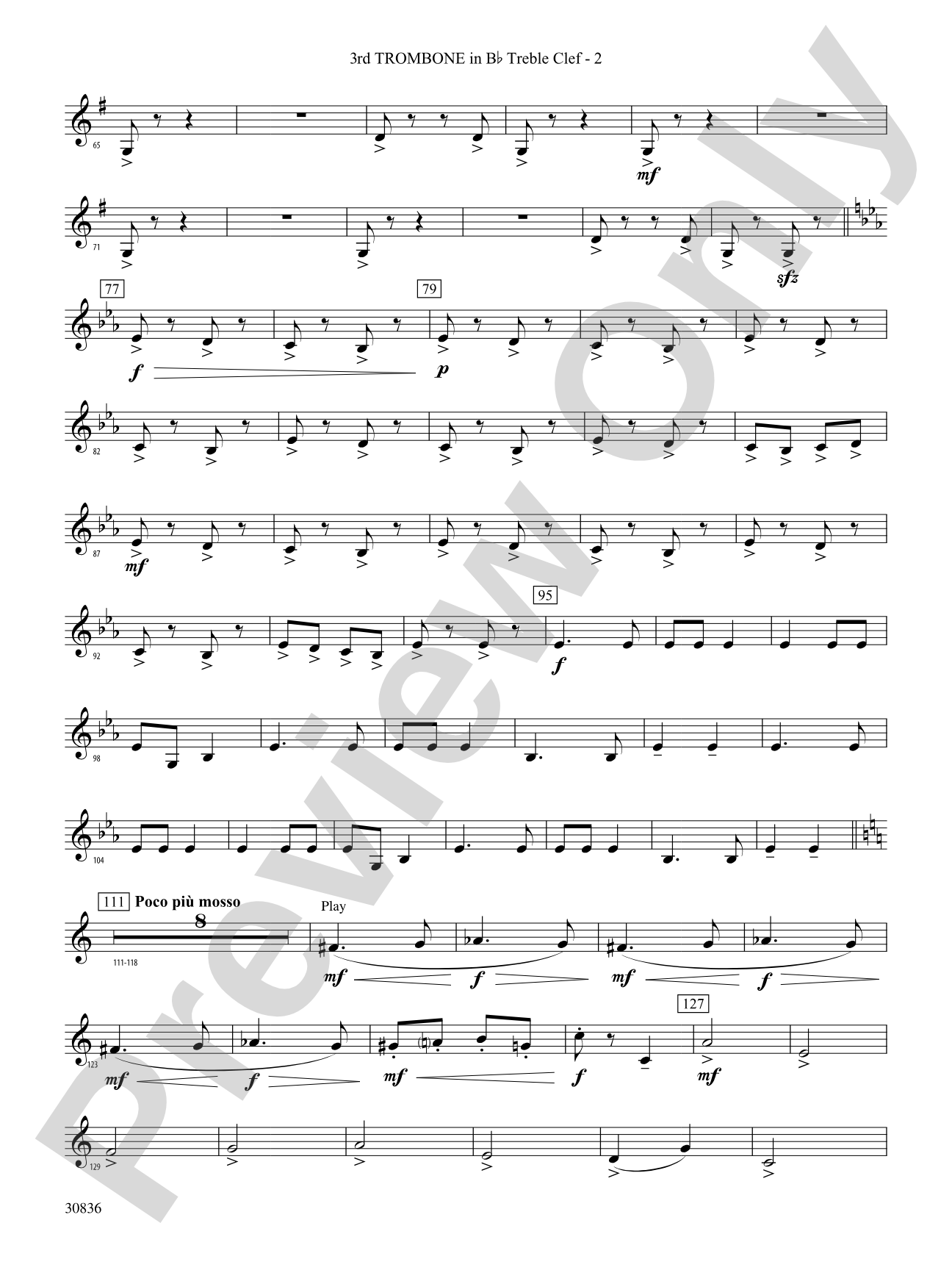 The Rakes of Mallow (from the Irish Suite): (wp) 3rd B-flat Trombone T.C.