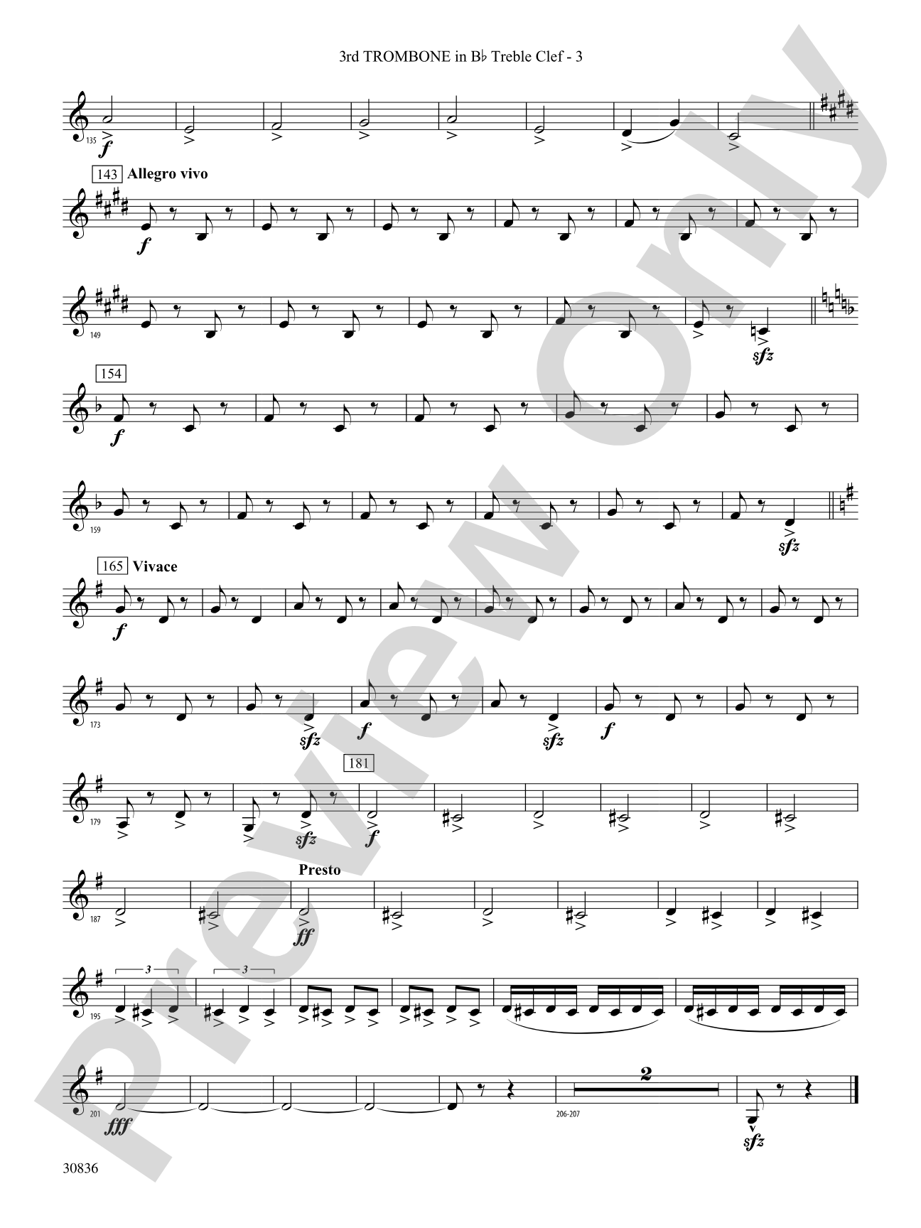 The Rakes of Mallow (from the Irish Suite): (wp) 3rd B-flat Trombone T.C.