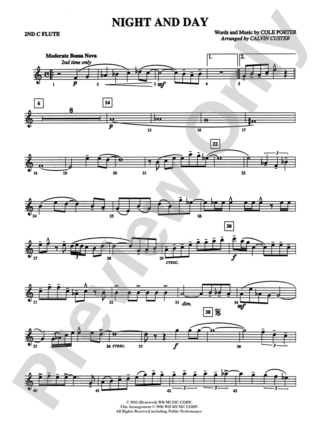 Night and Day: 2nd Flute
