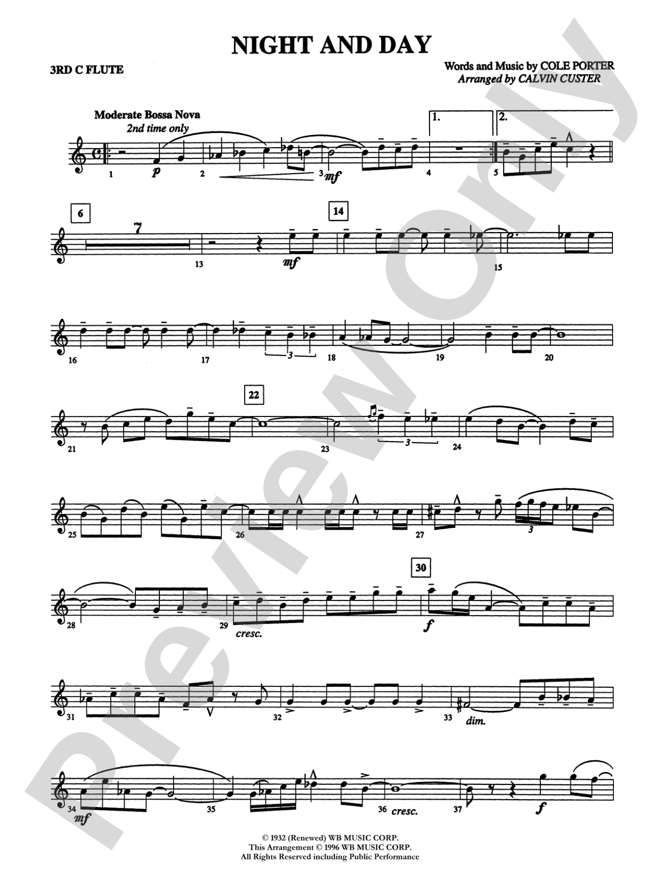 Night and Day: 3rd Flute