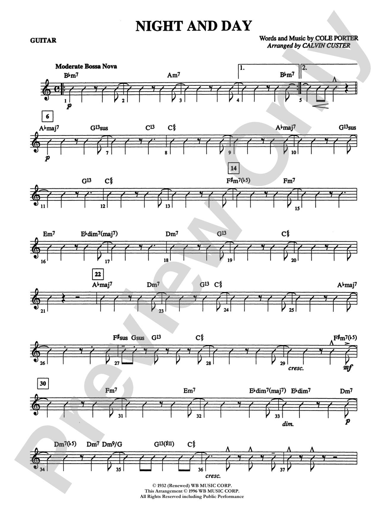 Night and Day: Guitar