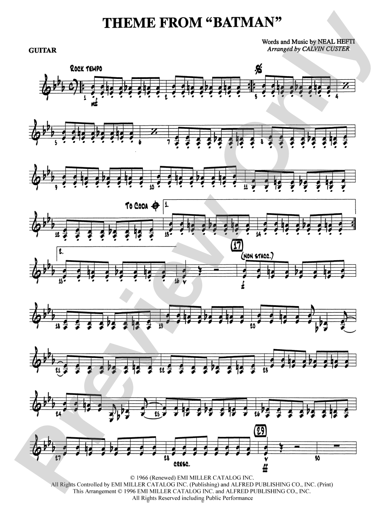 Batman Theme: Guitar