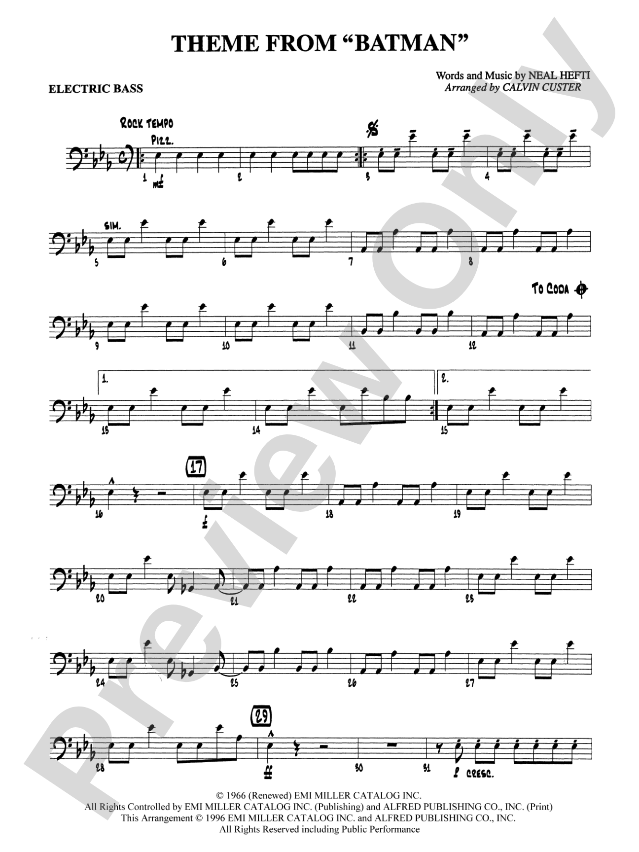 Batman Theme: String Bass