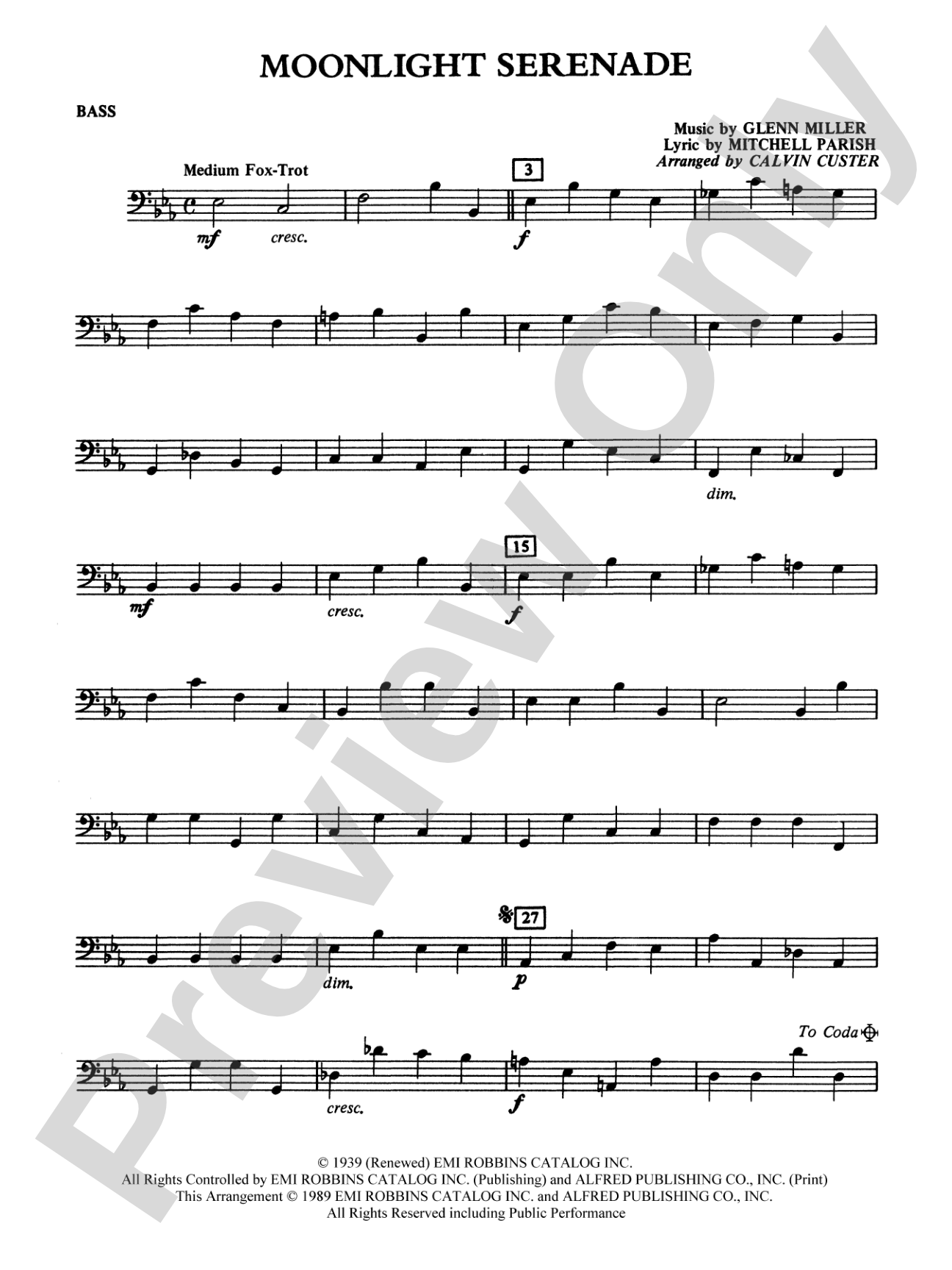 Moonlight Serenade: String Bass