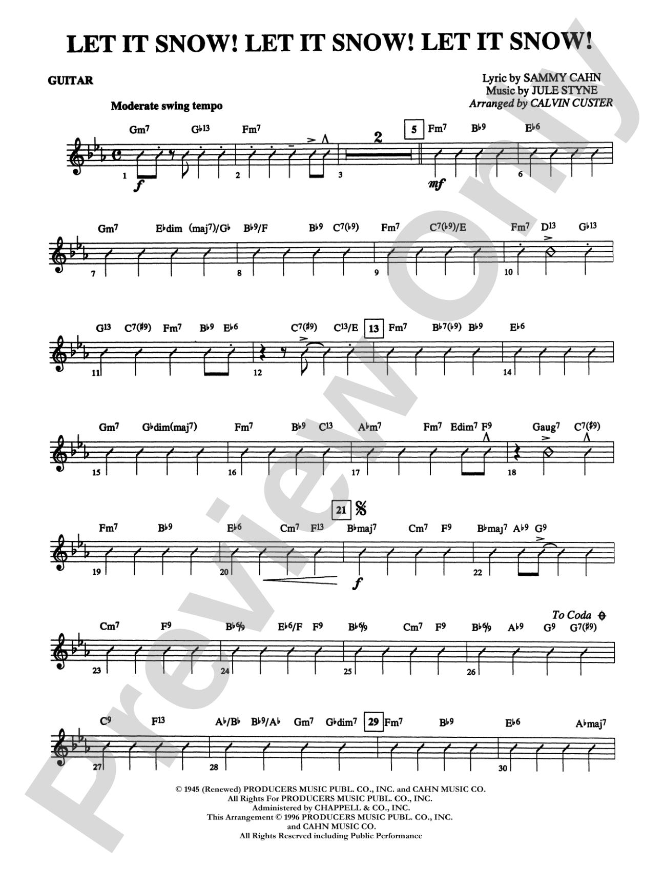 Let It Snow! Let It Snow! Let It Snow!: Guitar