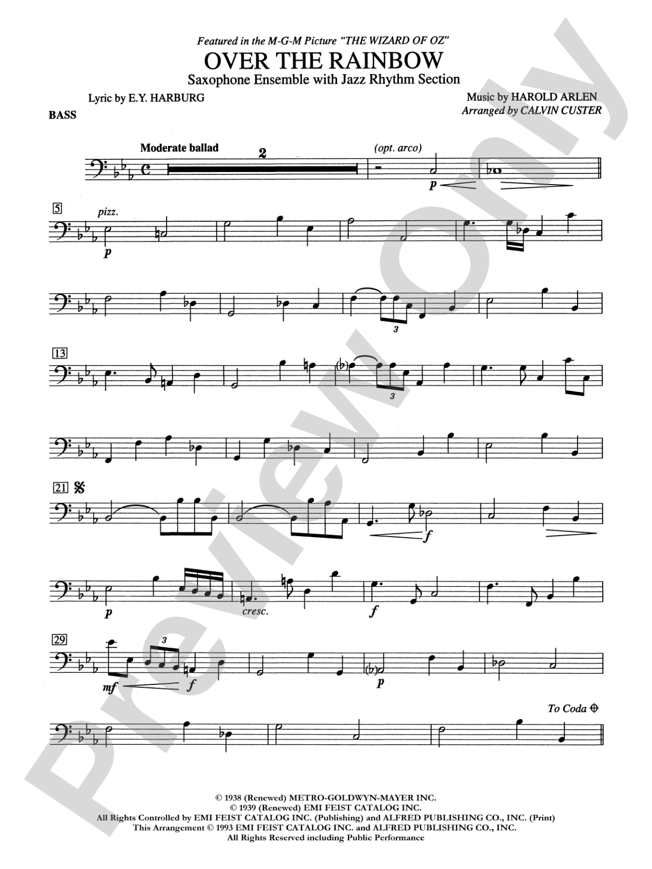 Over the Rainbow: String Bass