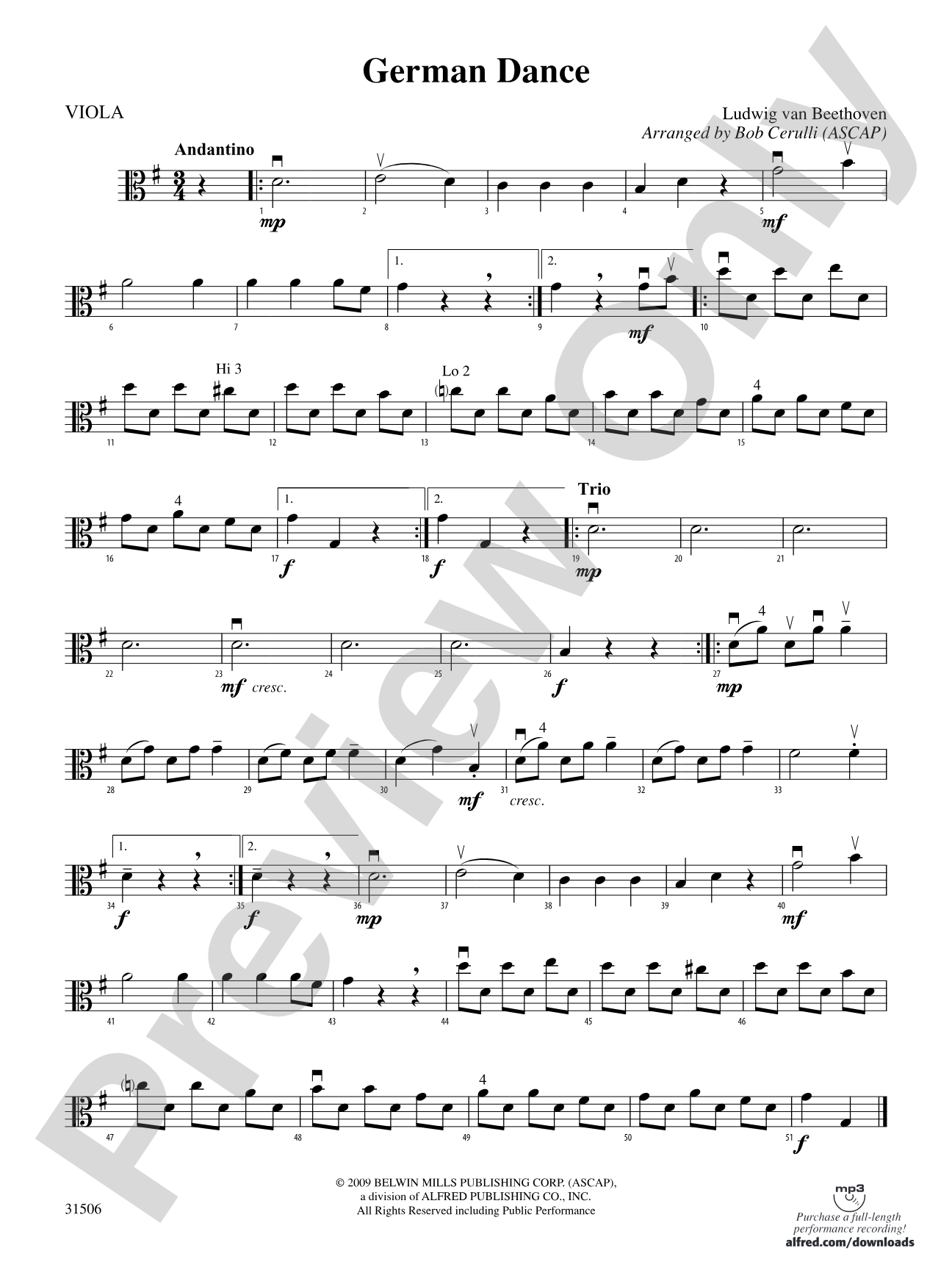 German Dance: Viola