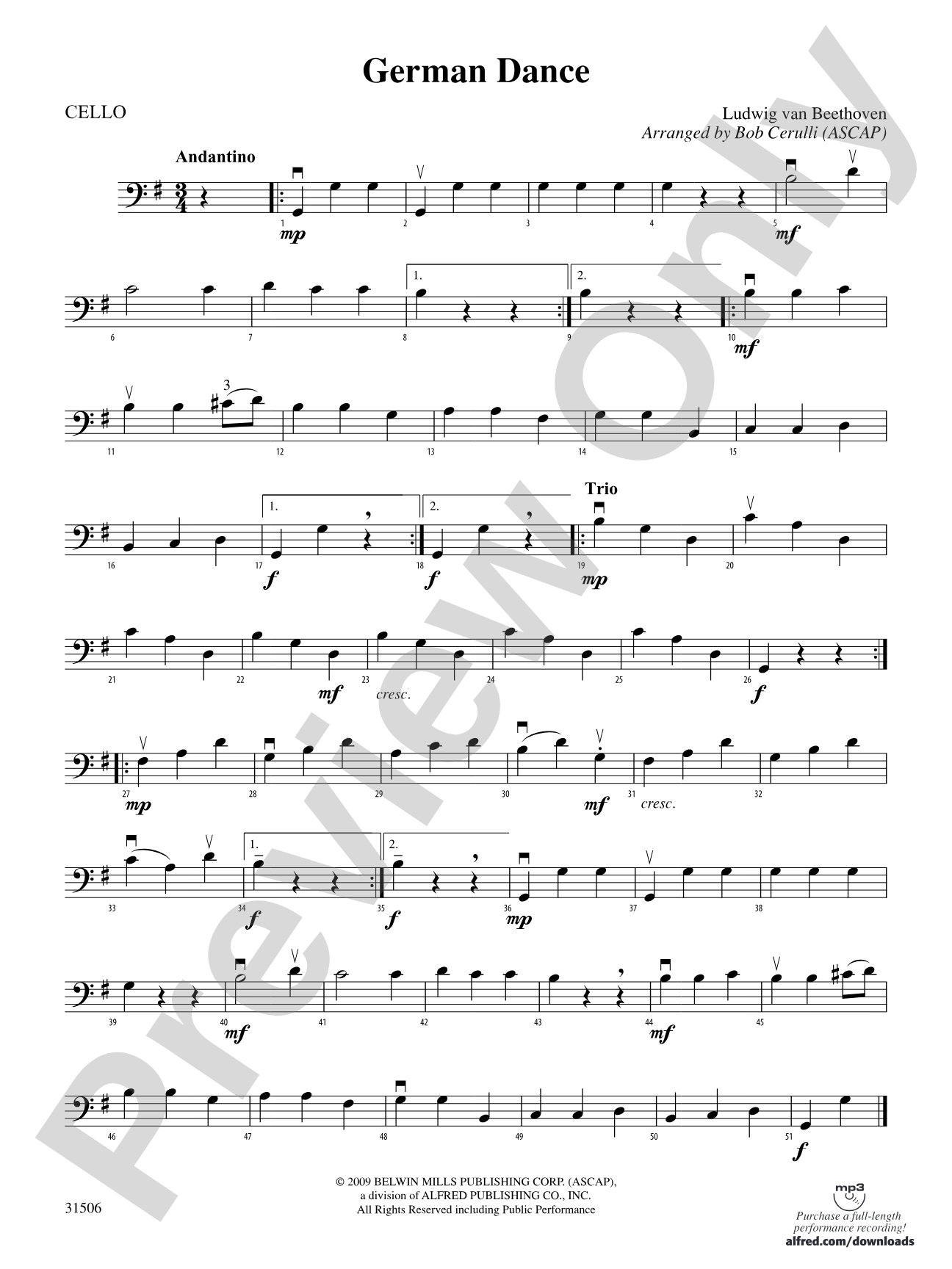 German Dance: Cello