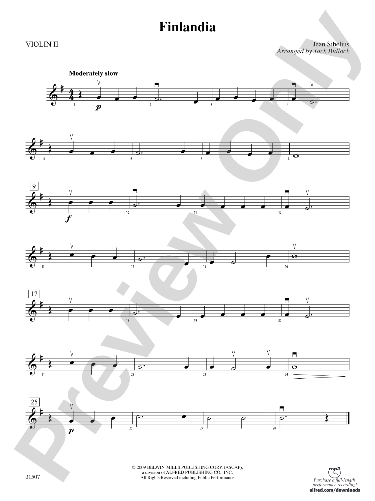 Finlandia: 2nd Violin