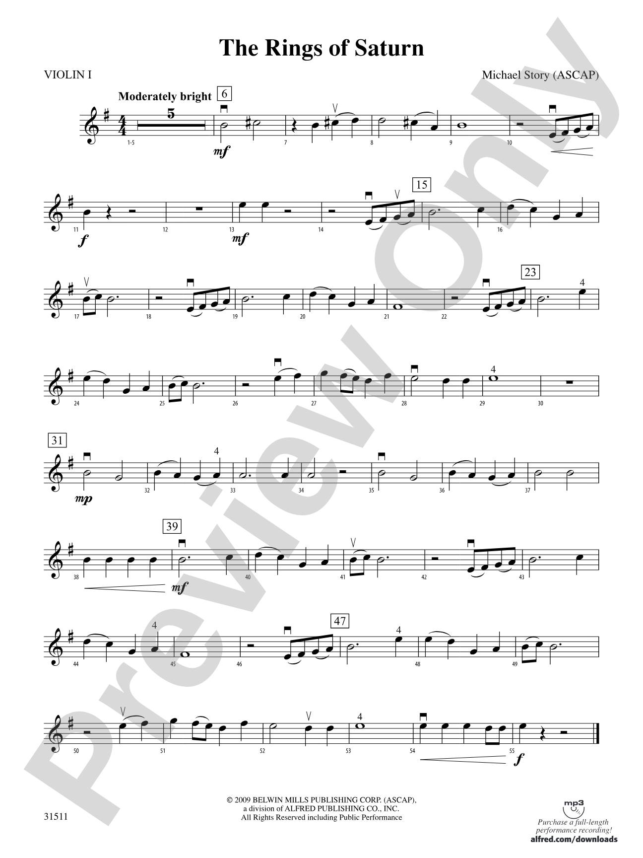 The Rings of Saturn: 1st Violin