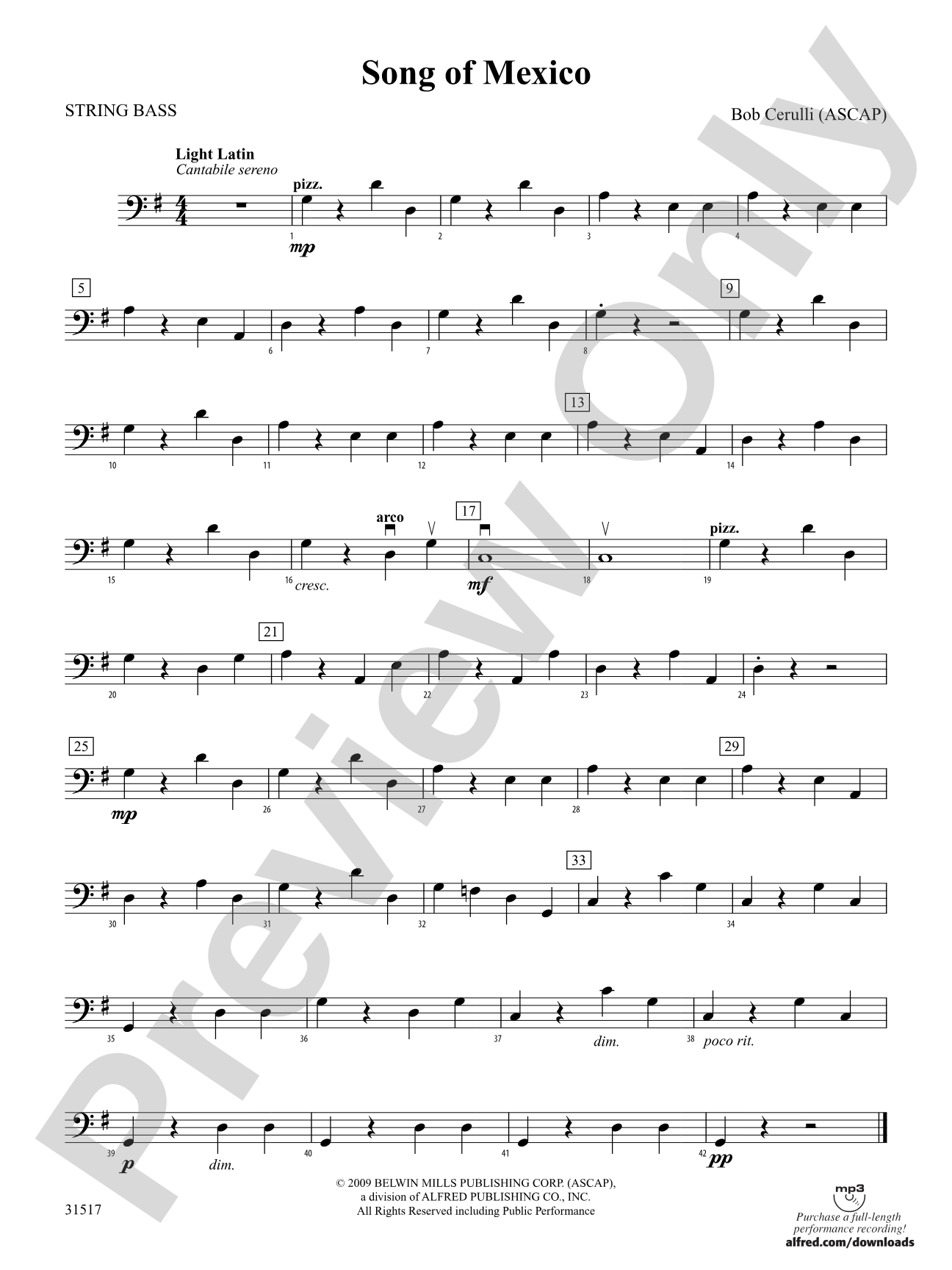 Song of Mexico: String Bass
