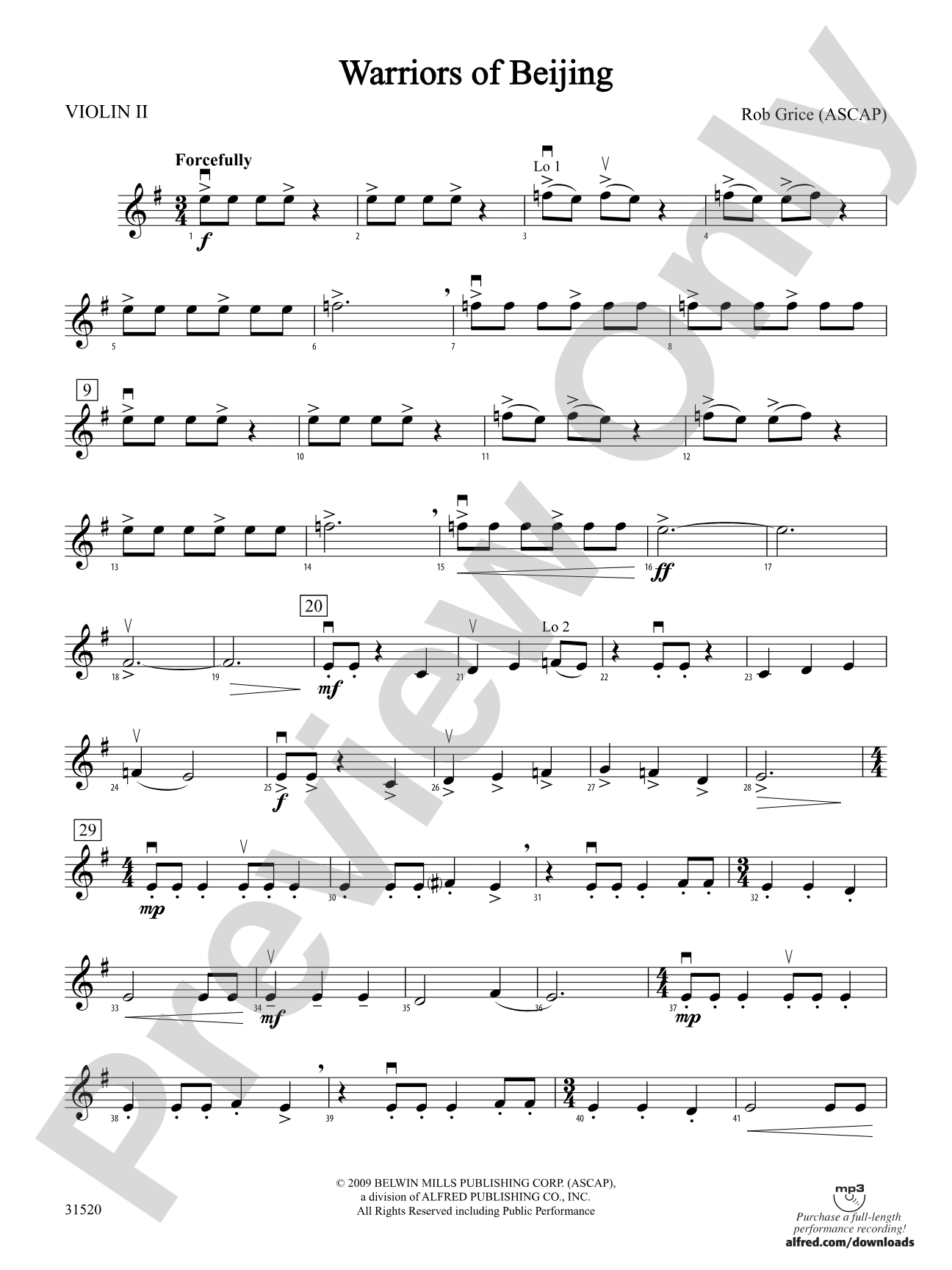 Warriors of Beijing: 2nd Violin