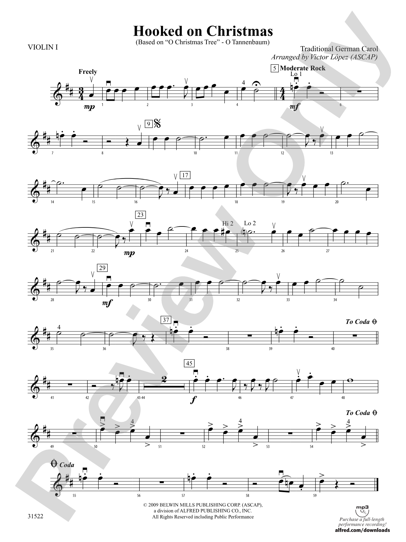 Hooked on Christmas: 1st Violin