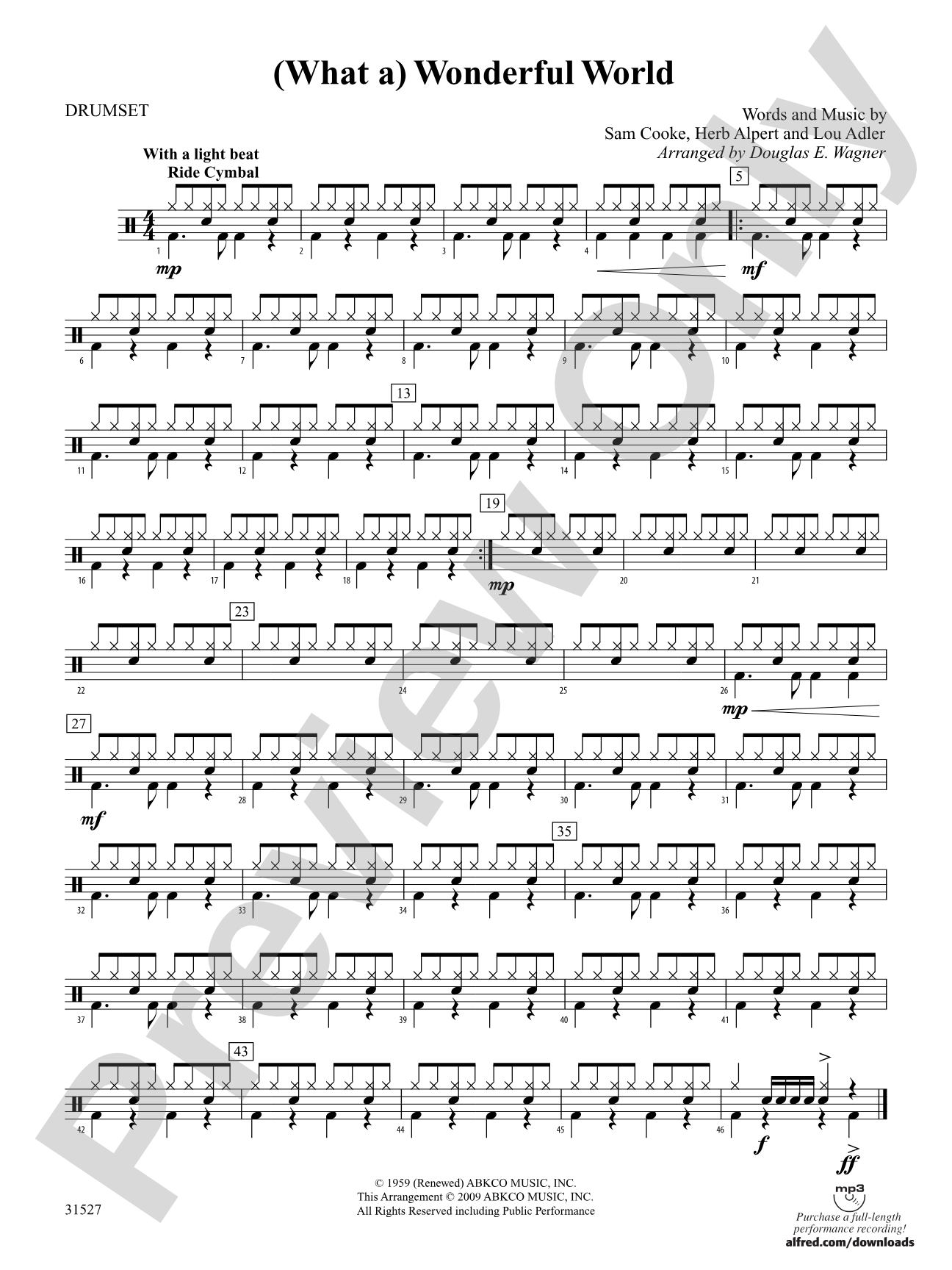(What A) Wonderful World: Drums
