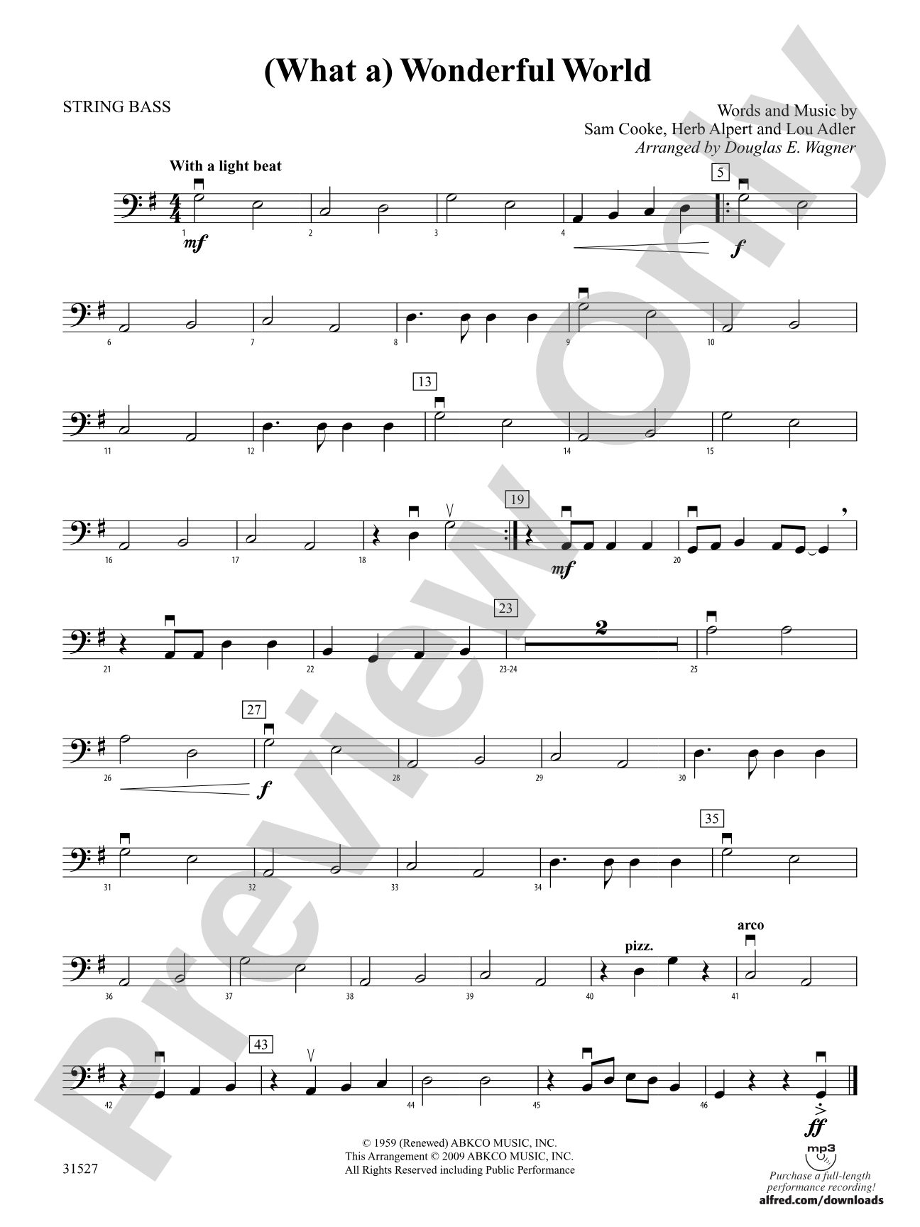 (What A) Wonderful World: String Bass