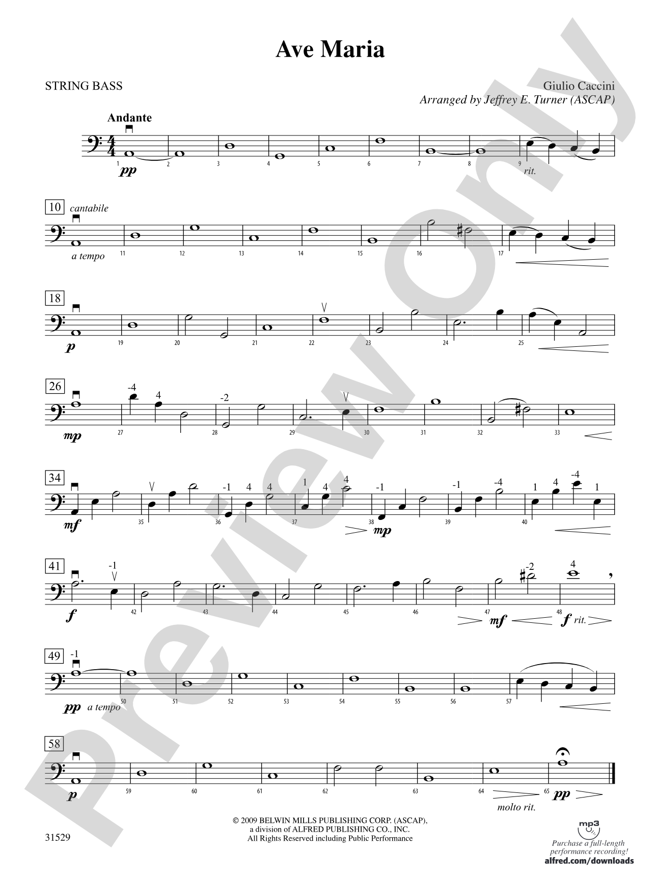 Ave Maria: String Bass