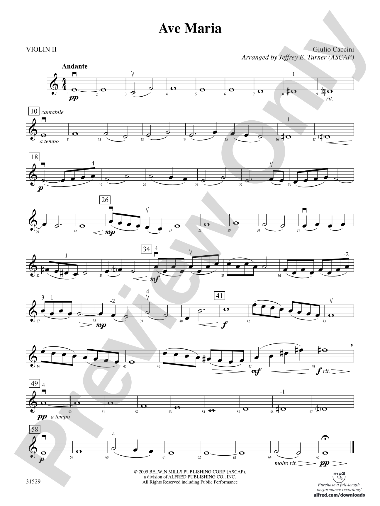 Ave Maria: 2nd Violin