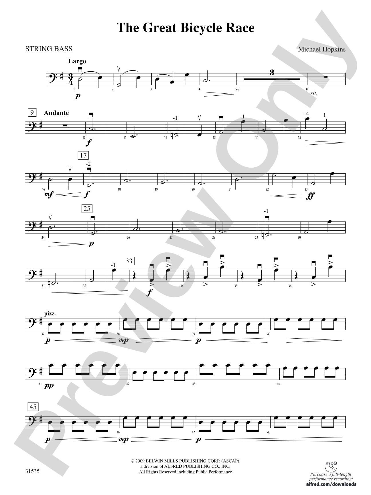 The Great Bicycle Race: String Bass