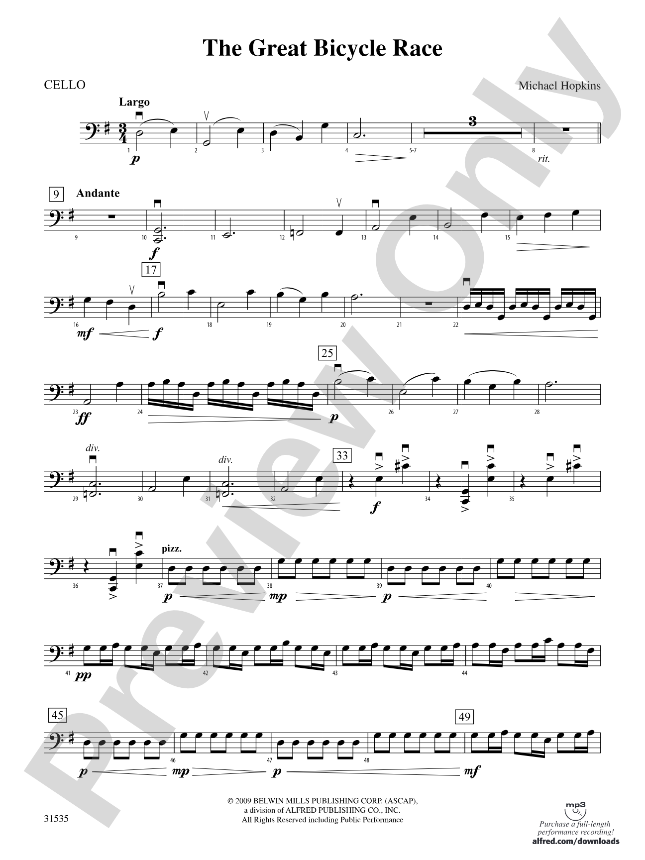 The Great Bicycle Race: Cello