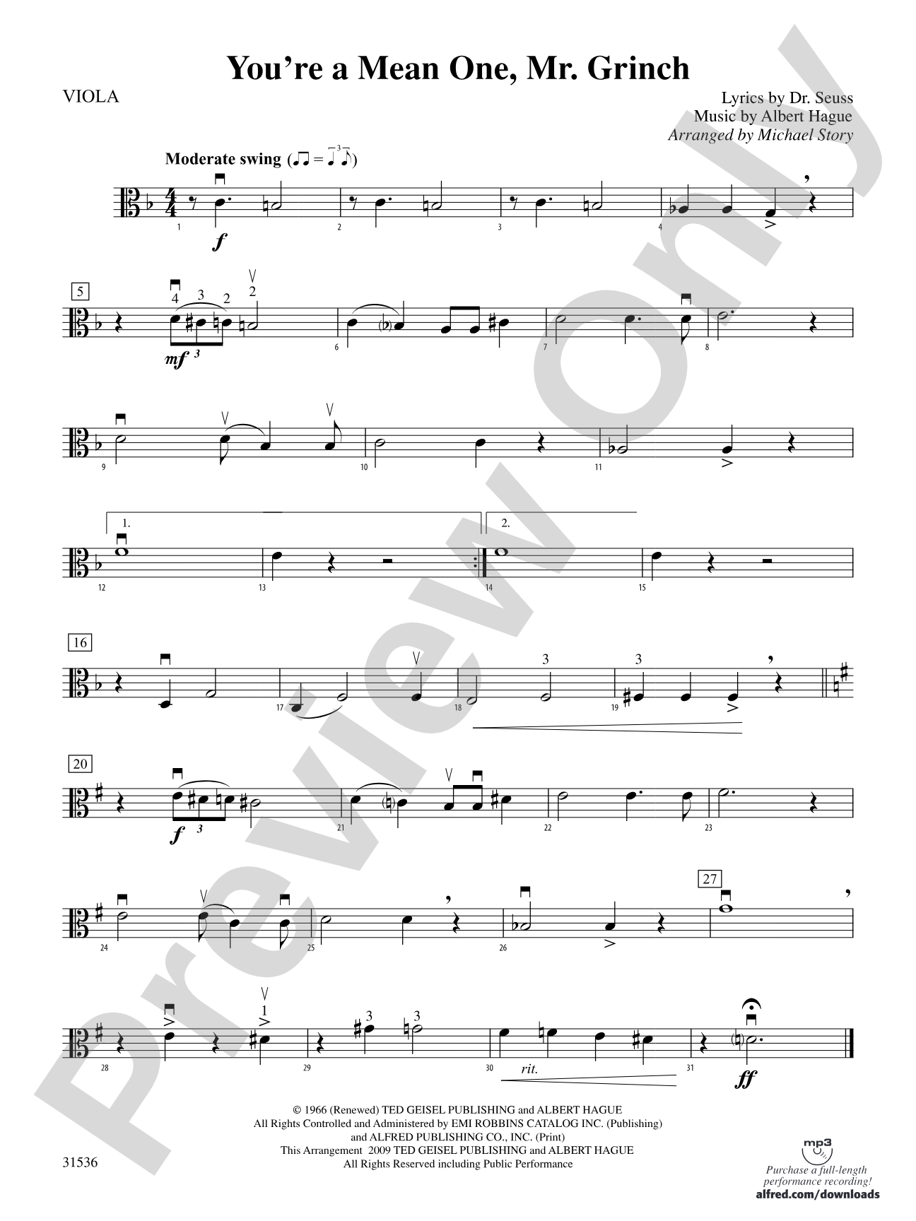 You're a Mean One, Mr. Grinch: Viola