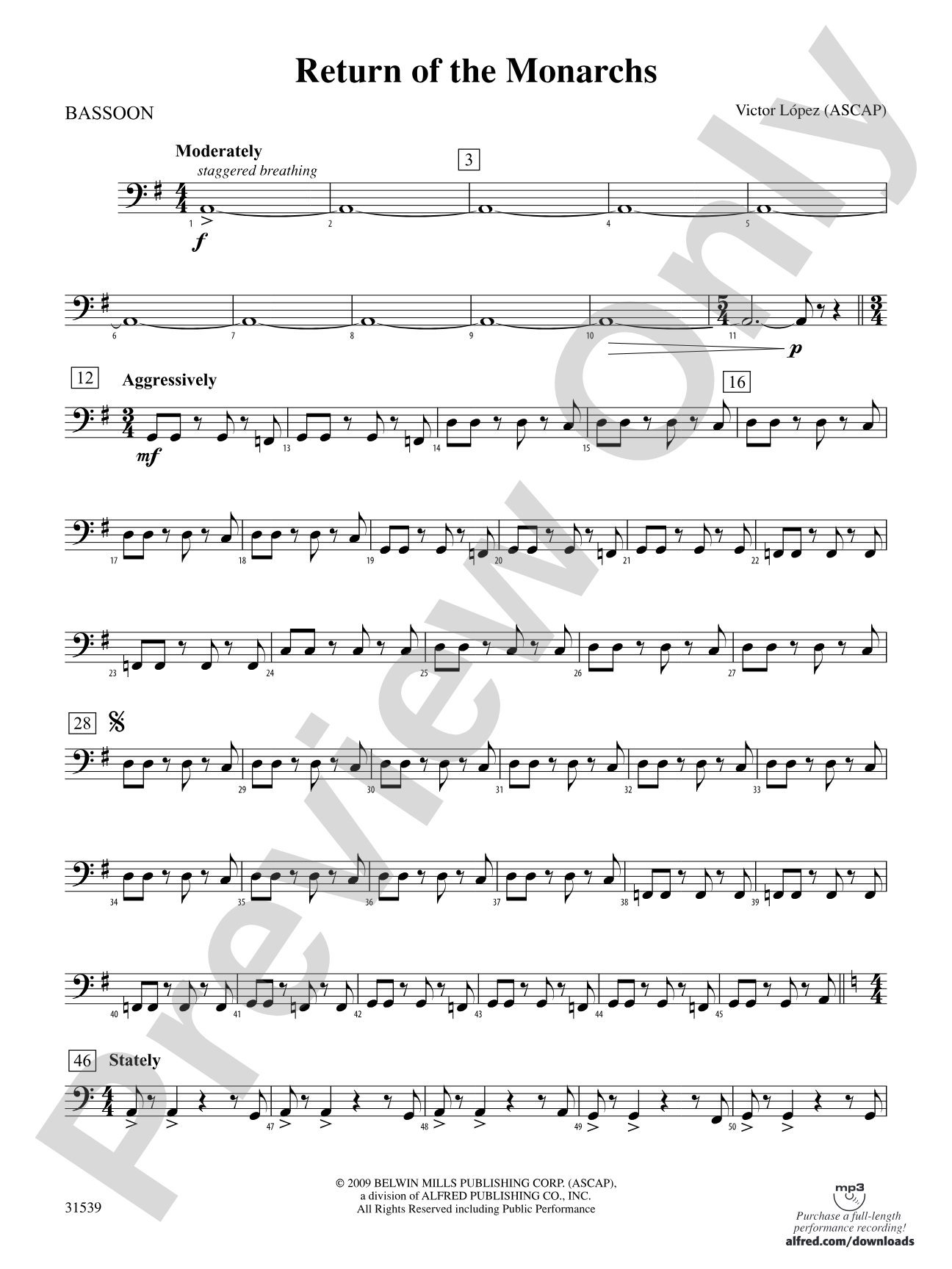 Return of the Monarchs: Bassoon
