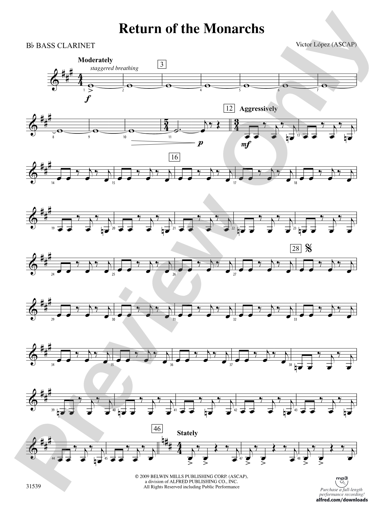 Return of the Monarchs: B-flat Bass Clarinet