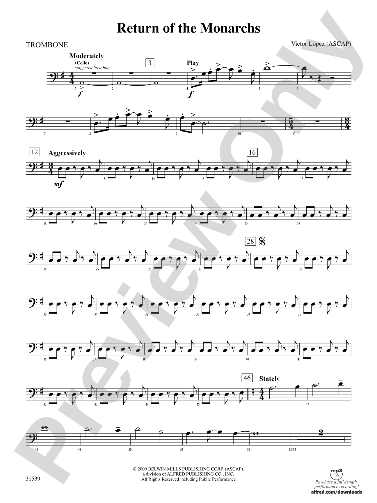 Return of the Monarchs: 1st Trombone