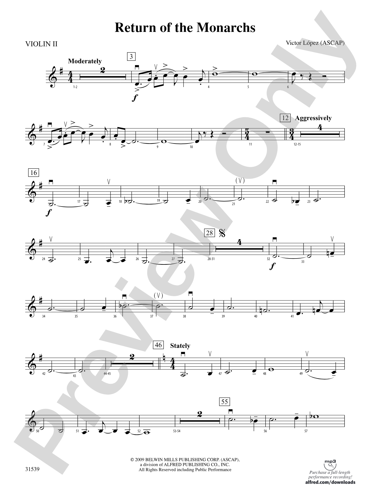 Return of the Monarchs: 2nd Violin