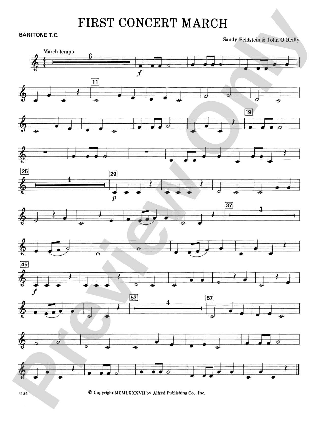 First Concert March: Baritone T.C.