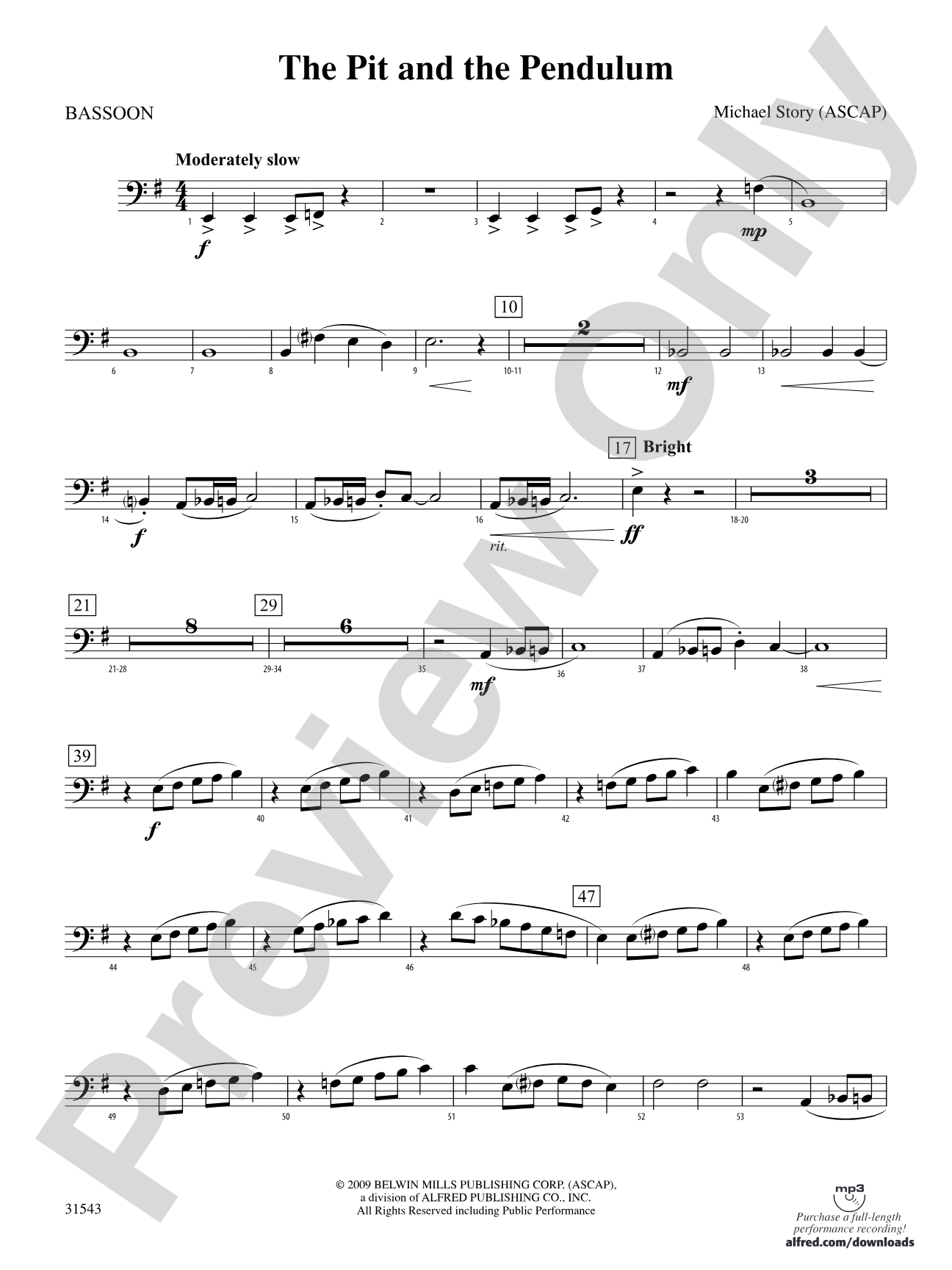 The Pit and the Pendulum: Bassoon