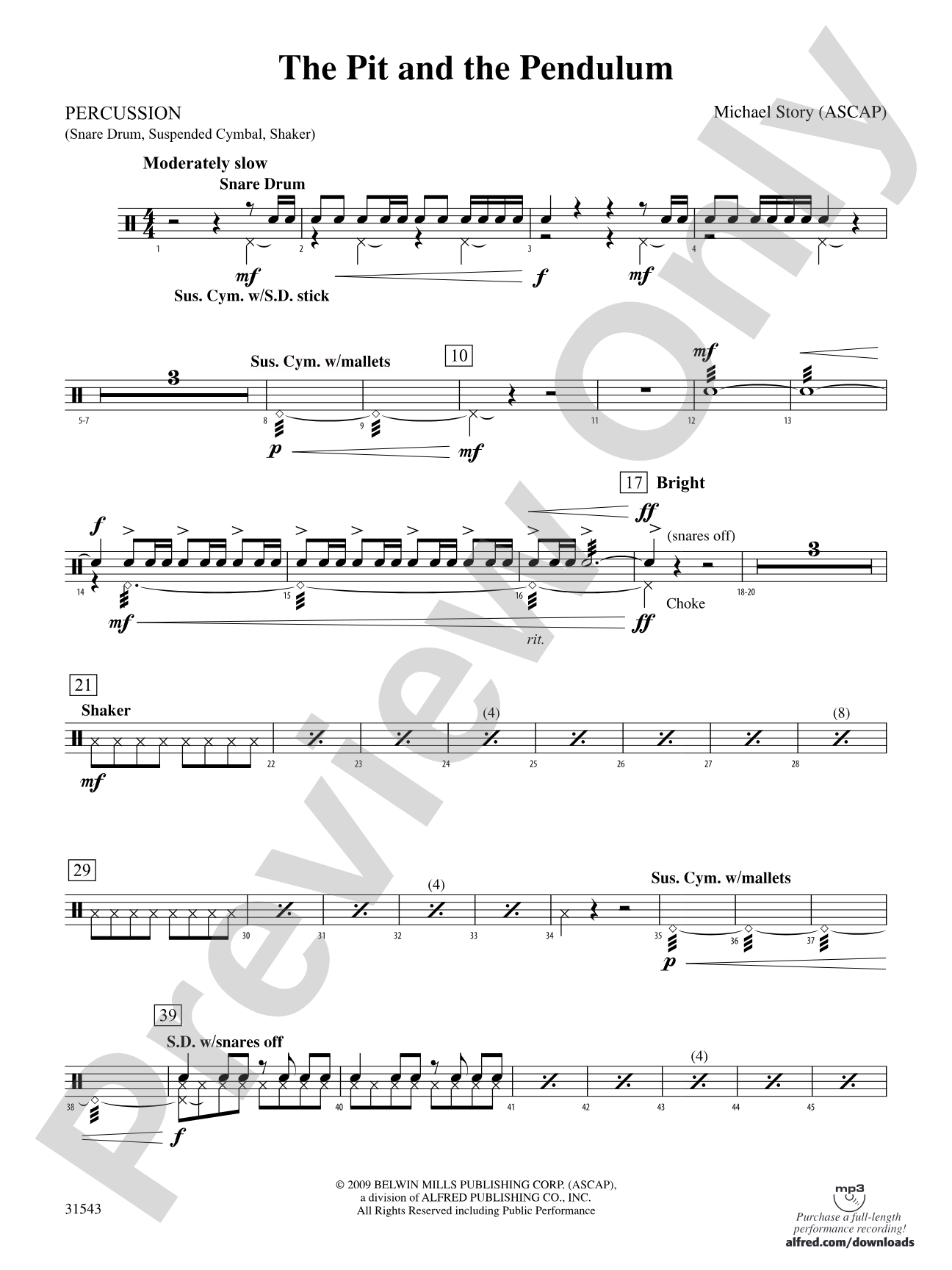 The Pit and the Pendulum: 1st Percussion