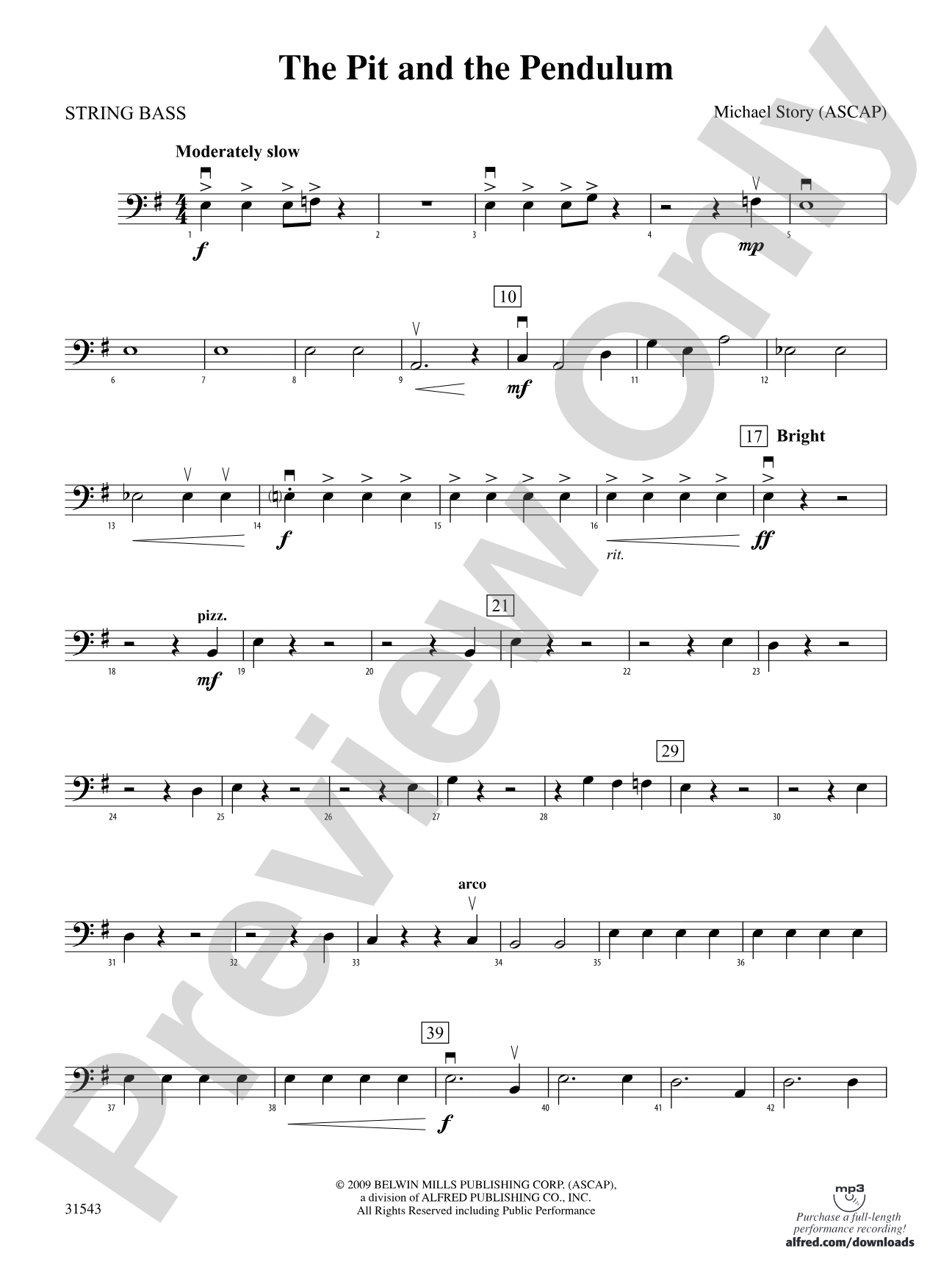 The Pit and the Pendulum: String Bass