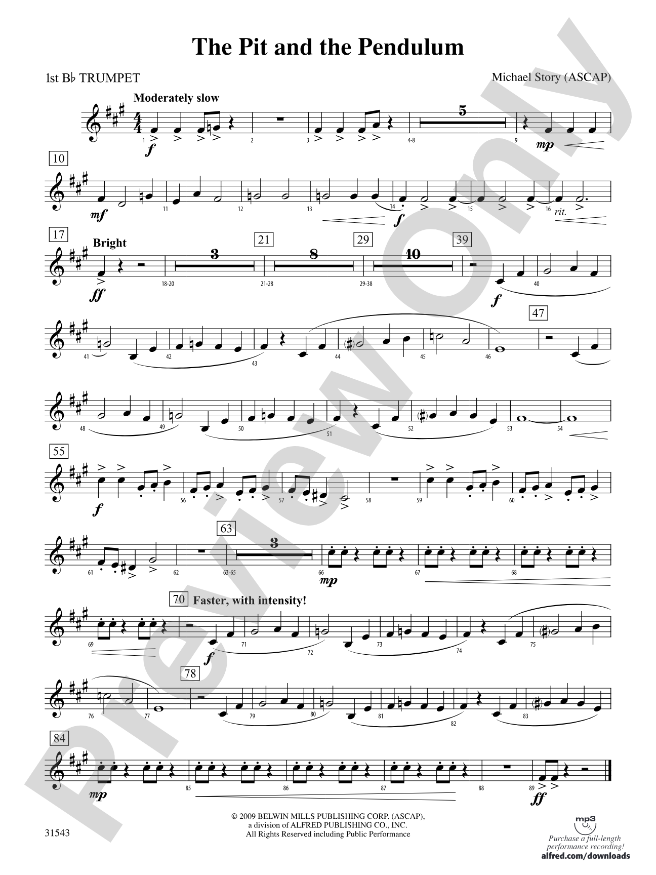 The Pit and the Pendulum: 1st B-flat Trumpet