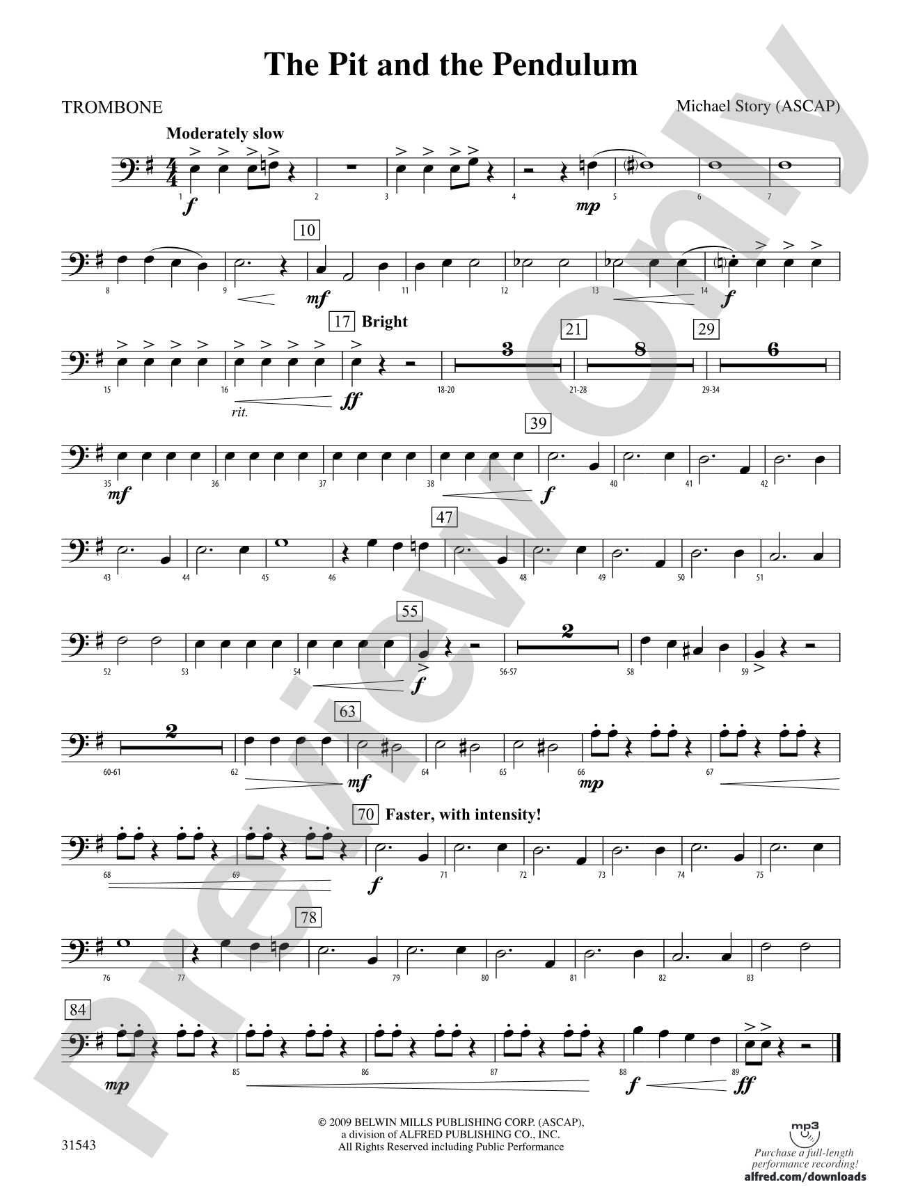 The Pit and the Pendulum: 1st Trombone