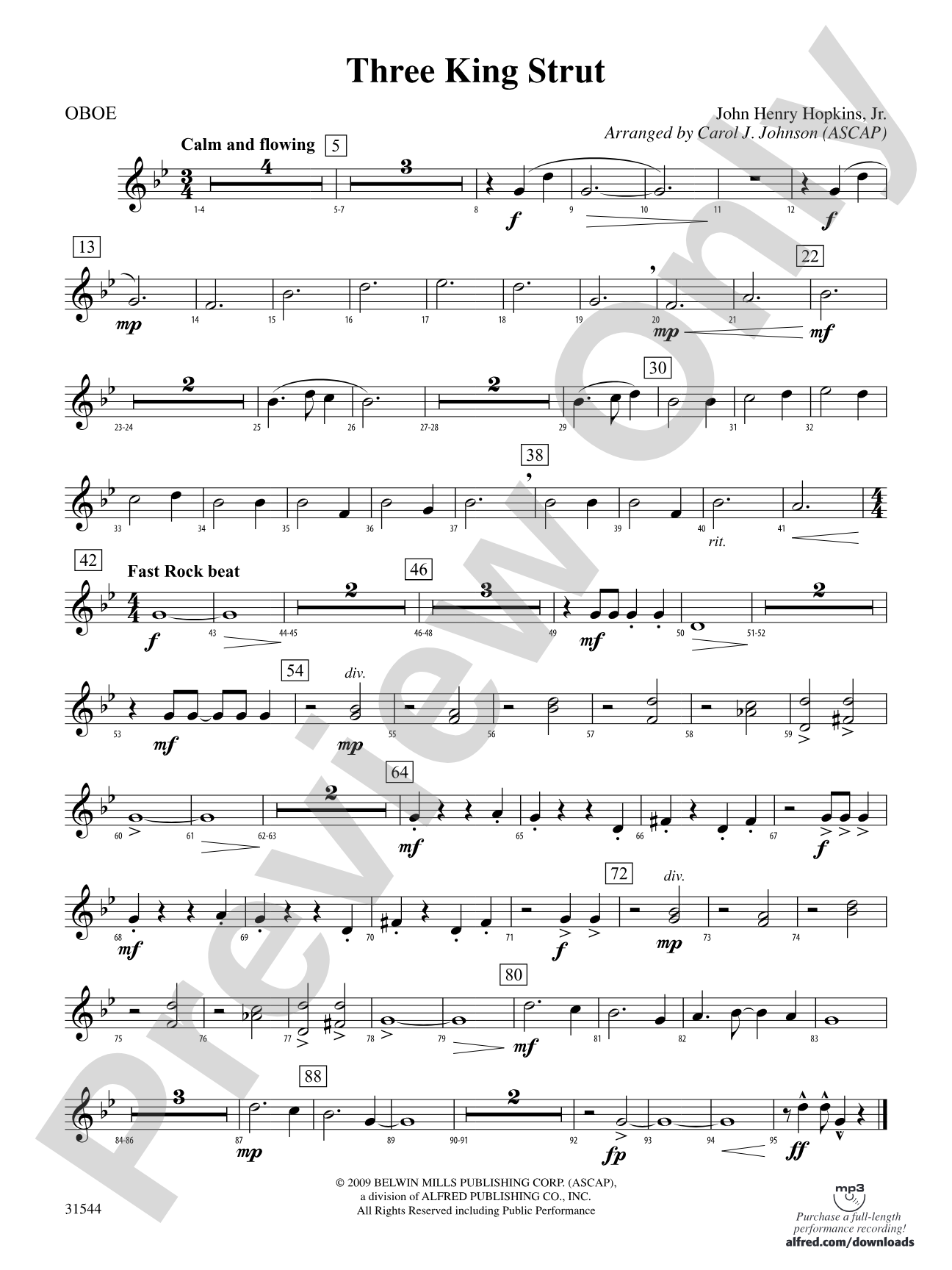 Three King Strut: Oboe