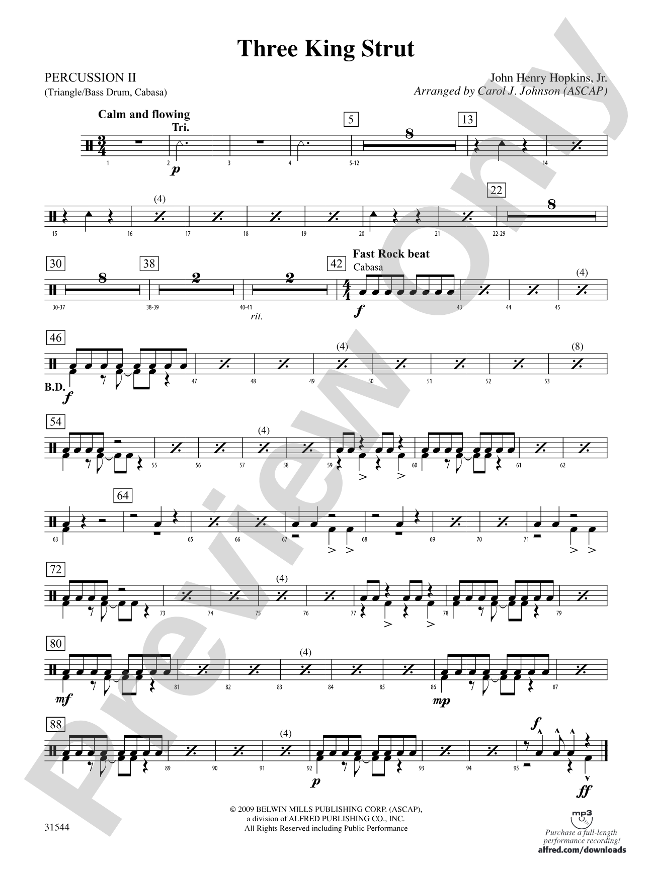 Three King Strut: 2nd Percussion