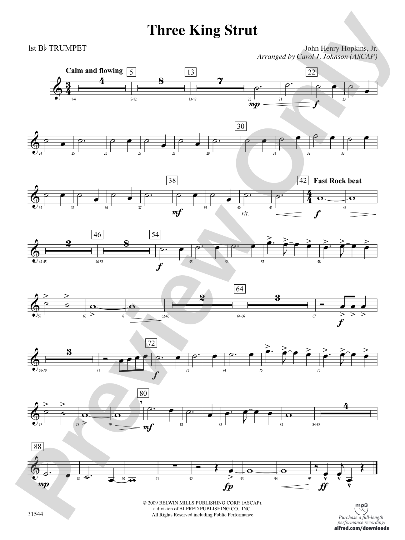 Three King Strut: 1st B-flat Trumpet