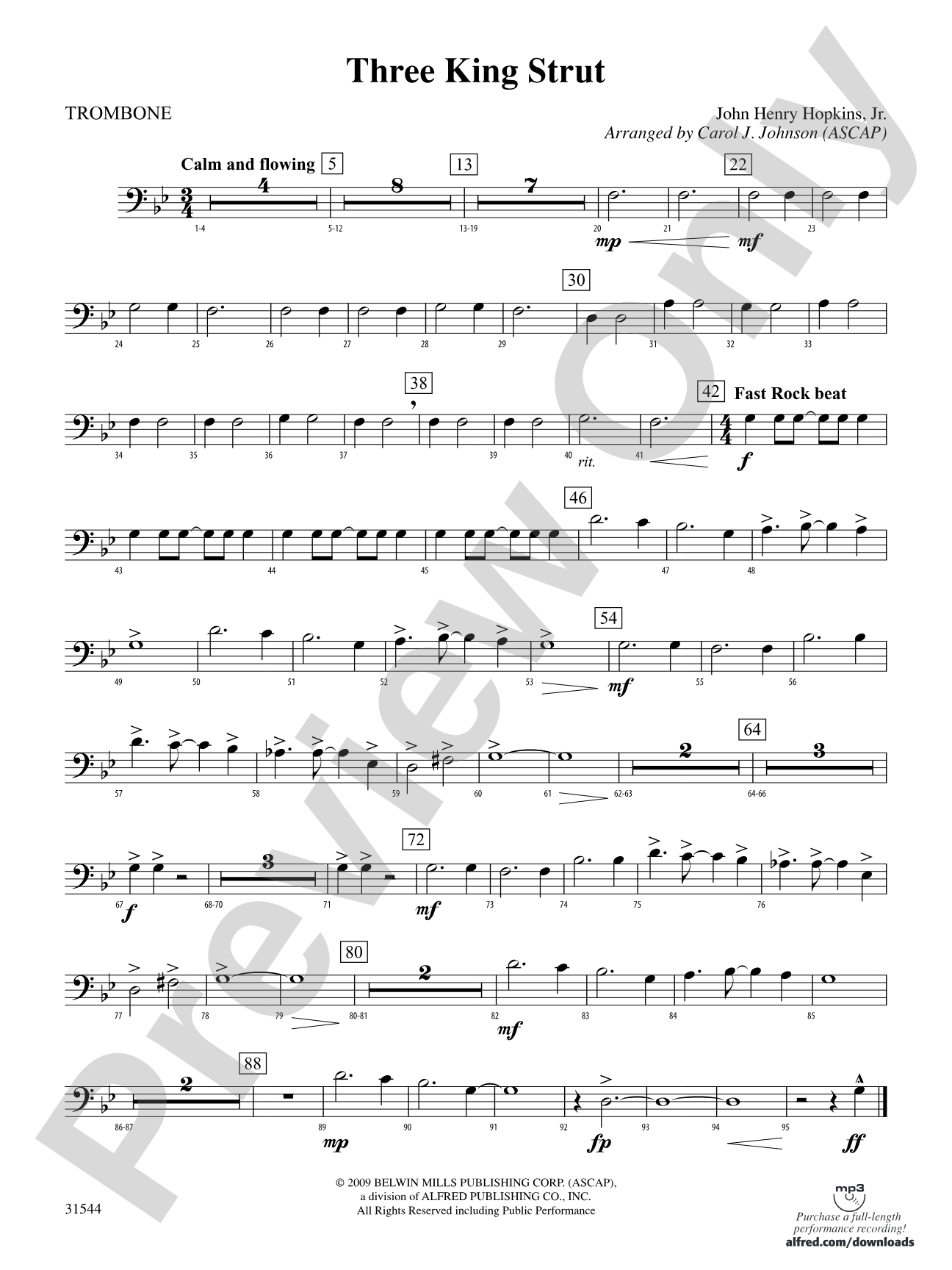 Three King Strut: 1st Trombone